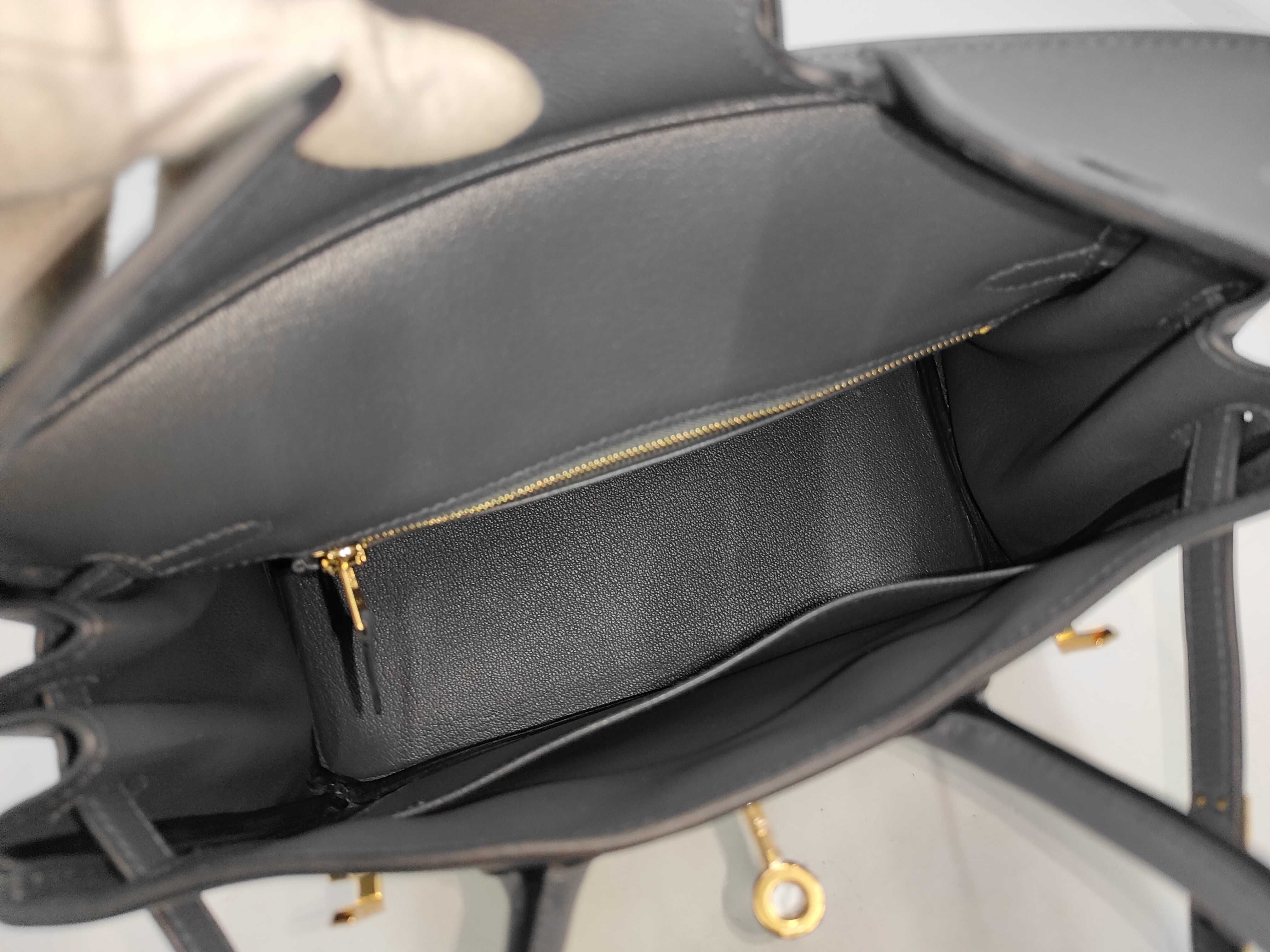 Hermes Birkin 25 G stamp Gris Misty Togo handbag — view 8