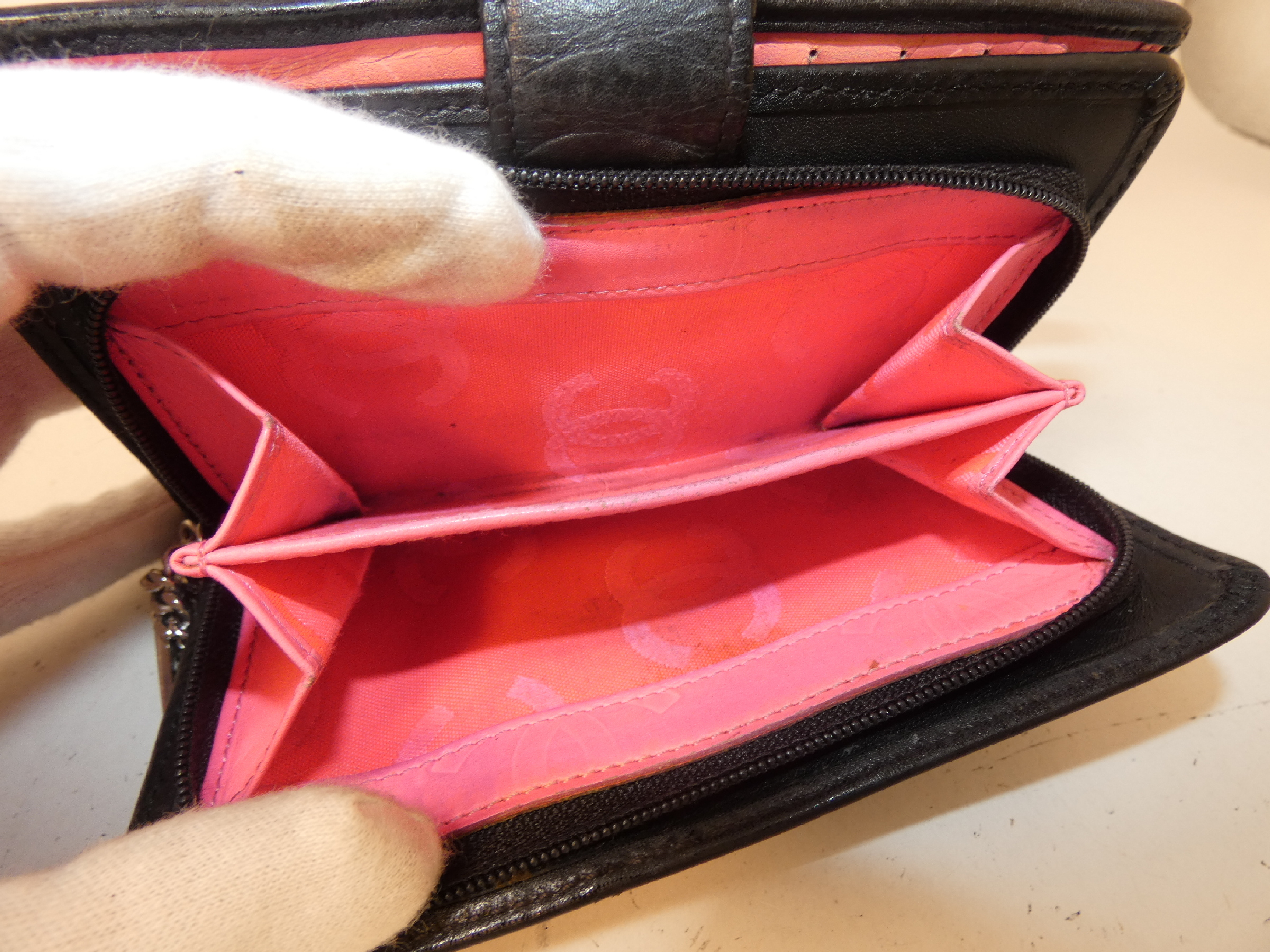 Coco Cambon Black Folding Wallet — view 7