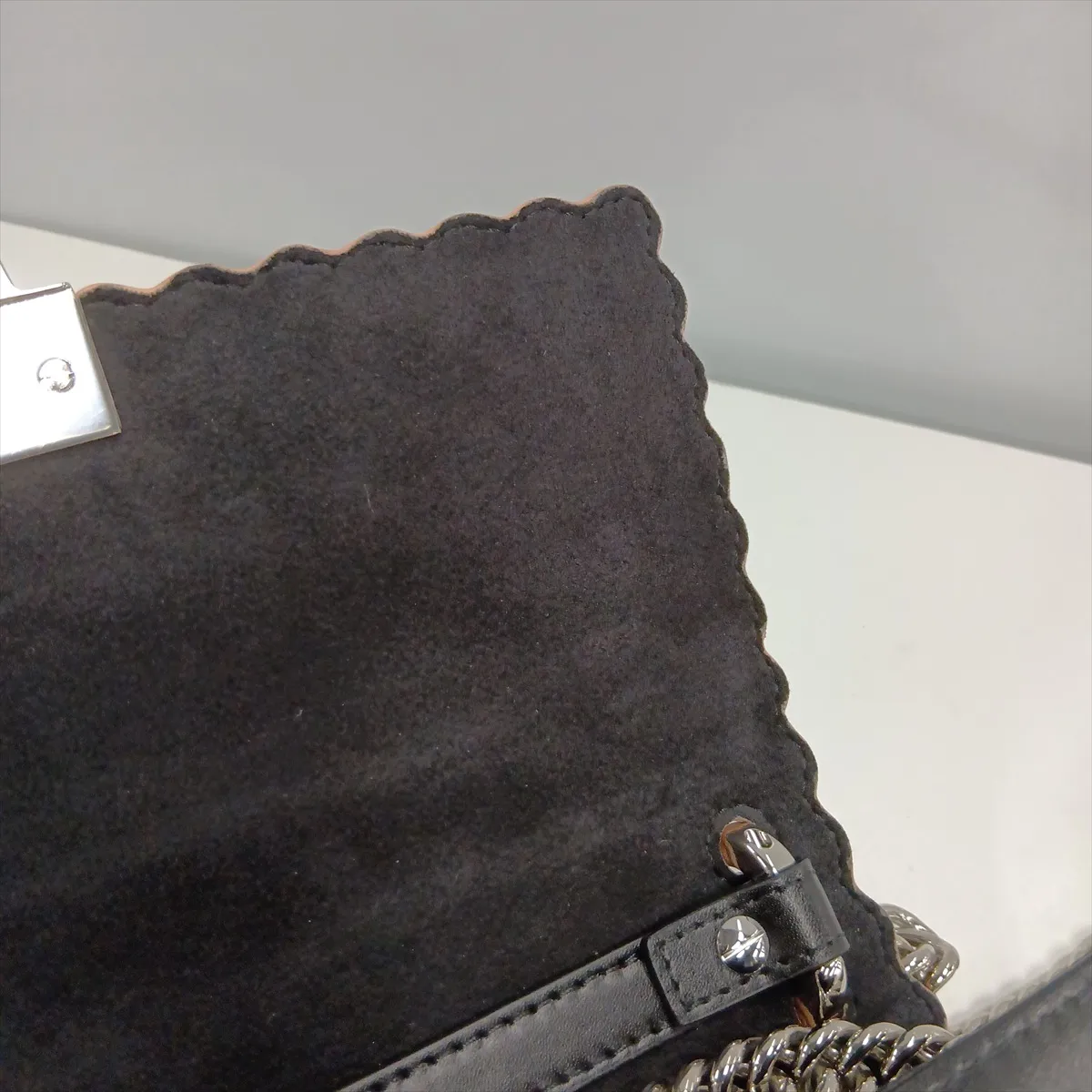 Zucca Mini Kanai 8M0381 Leather Chain Shoulder Bag, Black — view 13