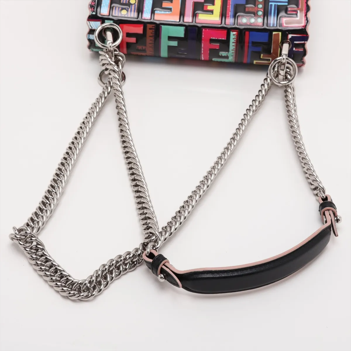 Zucca Mini Kanai 8M0381 Leather Chain Shoulder Bag, Black — view 5