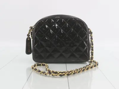 Matelassé Enamel Mini Chain Shoulder Bag