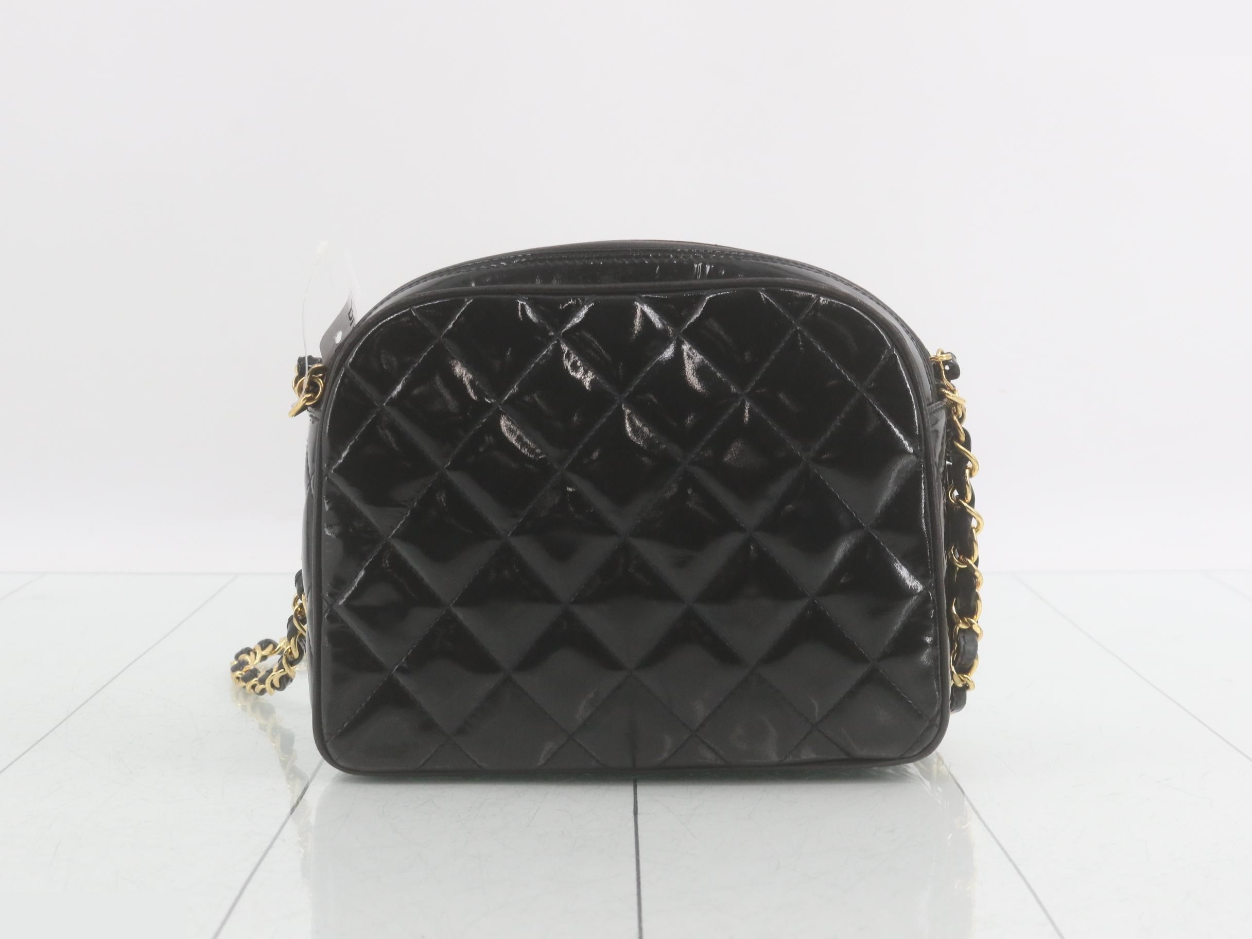Matelassé Enamel Mini Chain Shoulder Bag — view 2