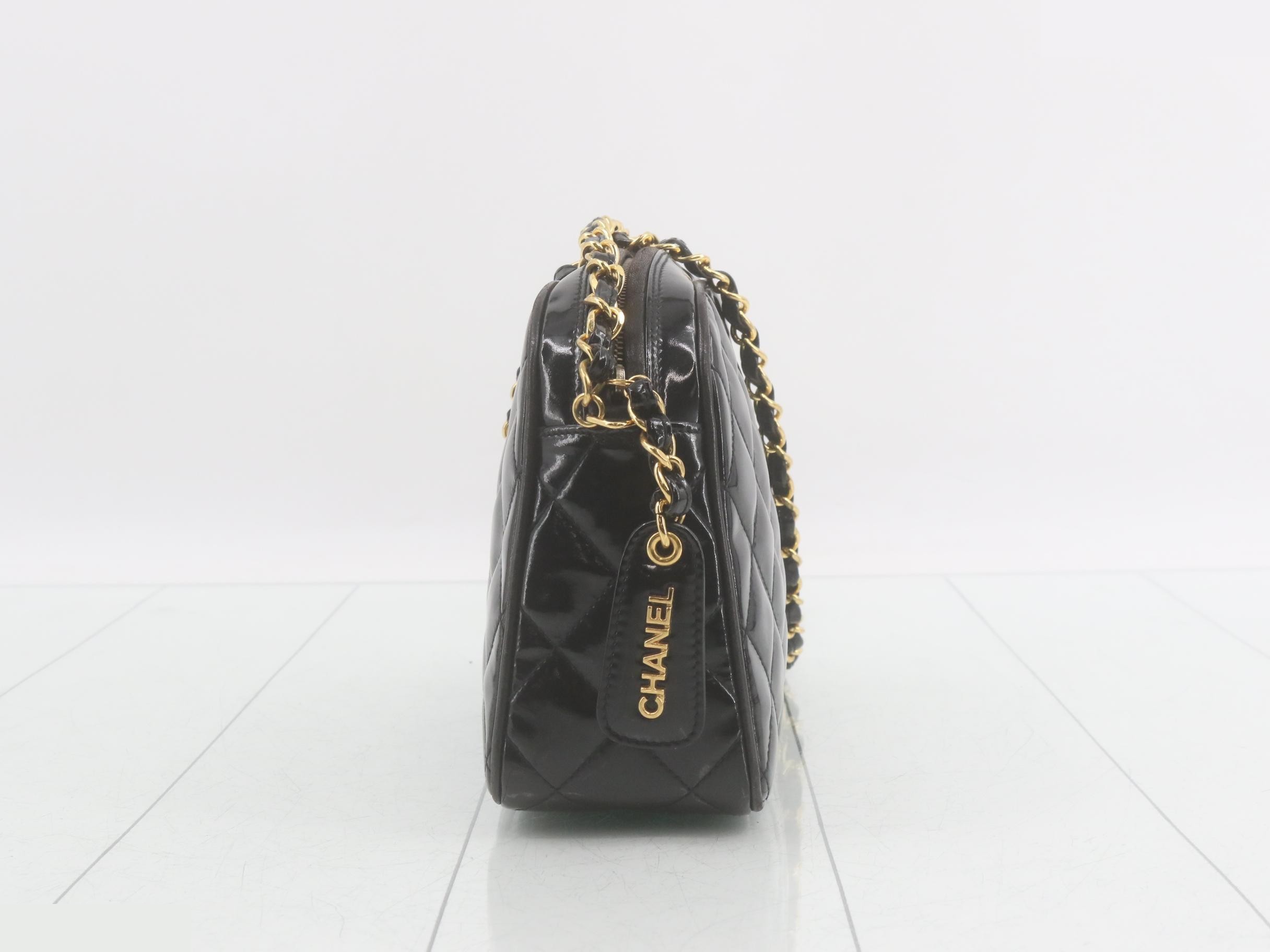Matelassé Enamel Mini Chain Shoulder Bag — view 4