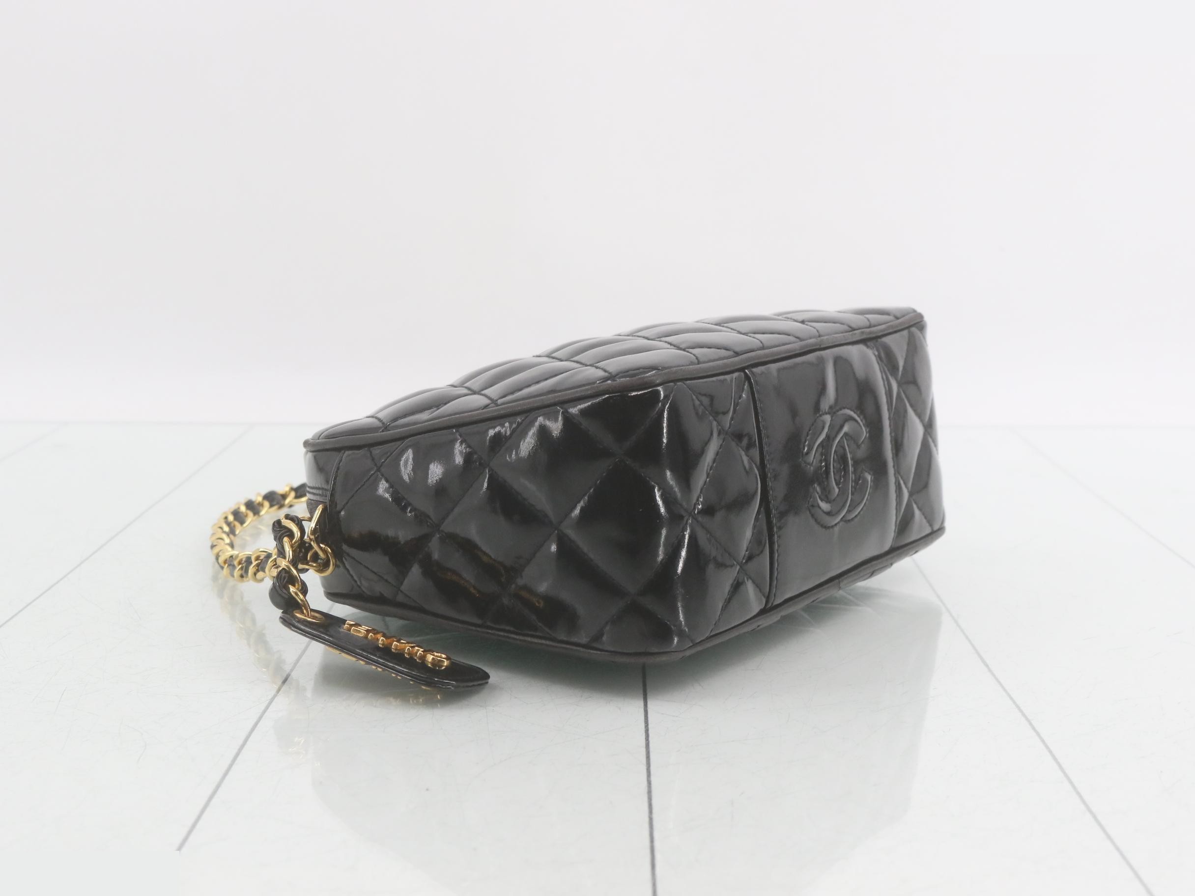 Matelassé Enamel Mini Chain Shoulder Bag — view 5