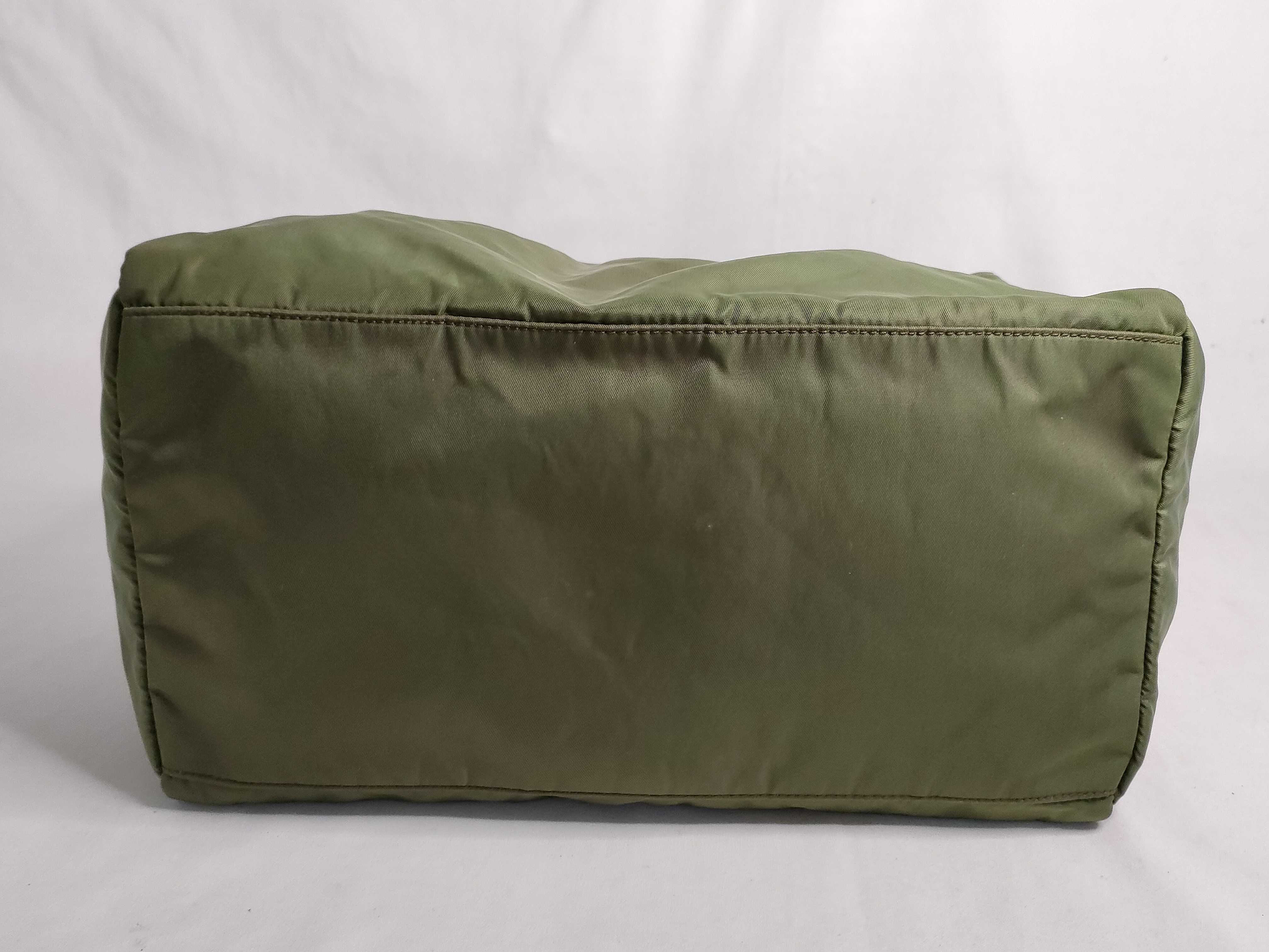 Nylon Shoulder Bag, Khaki, Triangle Logo, Prada Shoulder Bag — view 7