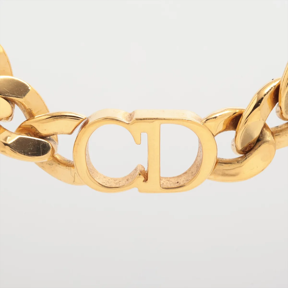 CD ICON Chain Link Necklace, GP Gold. Shows — view 2