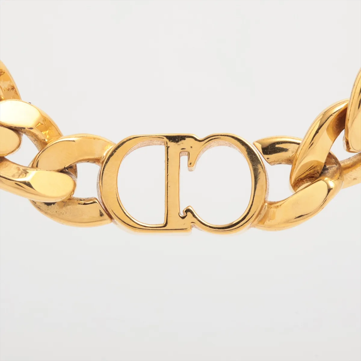 CD ICON Chain Link Necklace, GP Gold. Shows — view 3