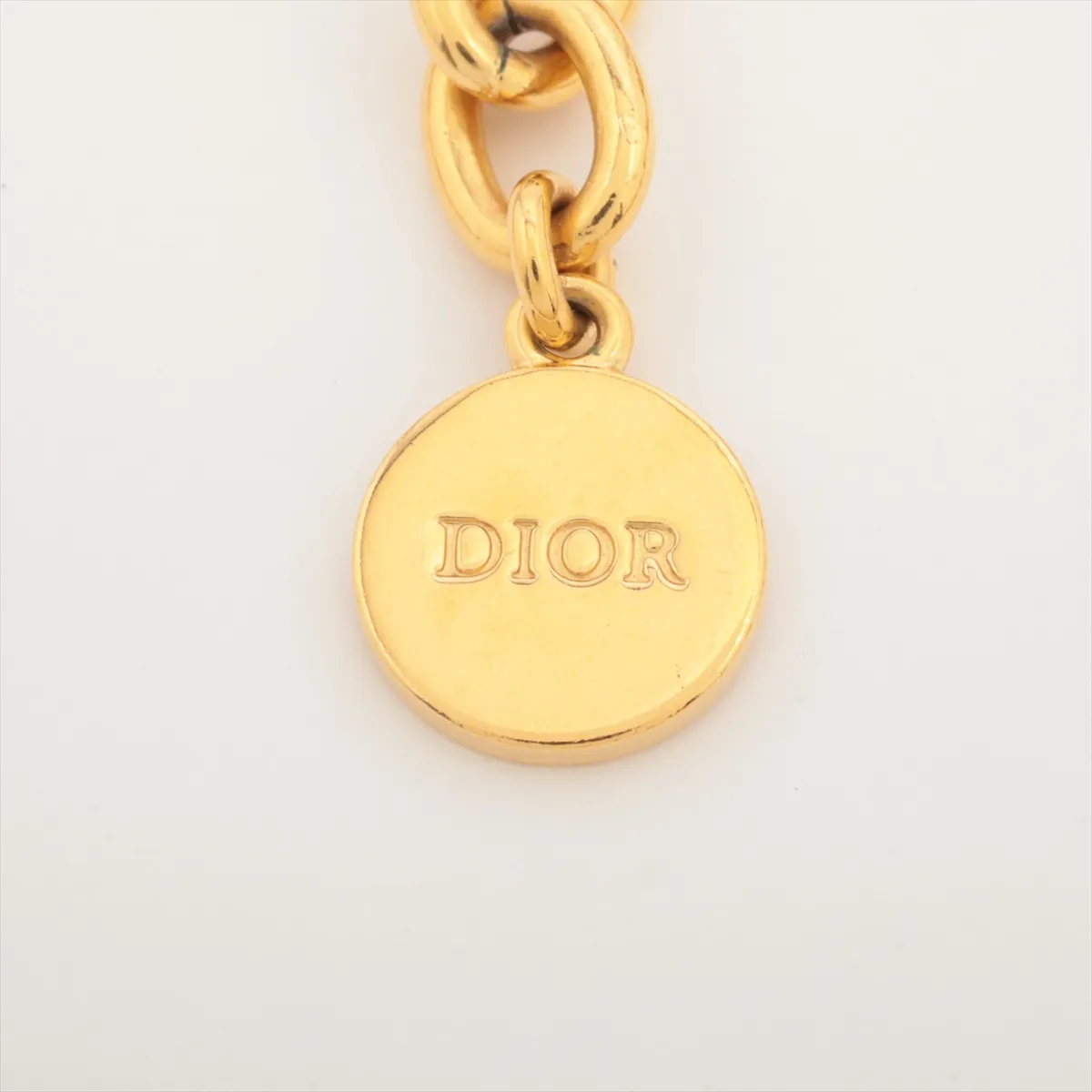 CD ICON Chain Link Necklace, GP Gold. Shows — view 5