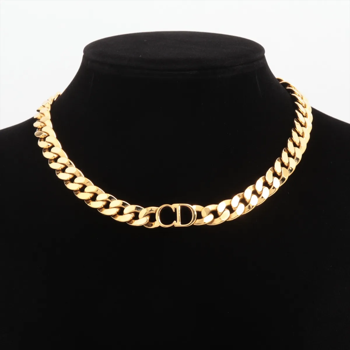 CD ICON Chain Link Necklace, GP Gold. Shows — view 6