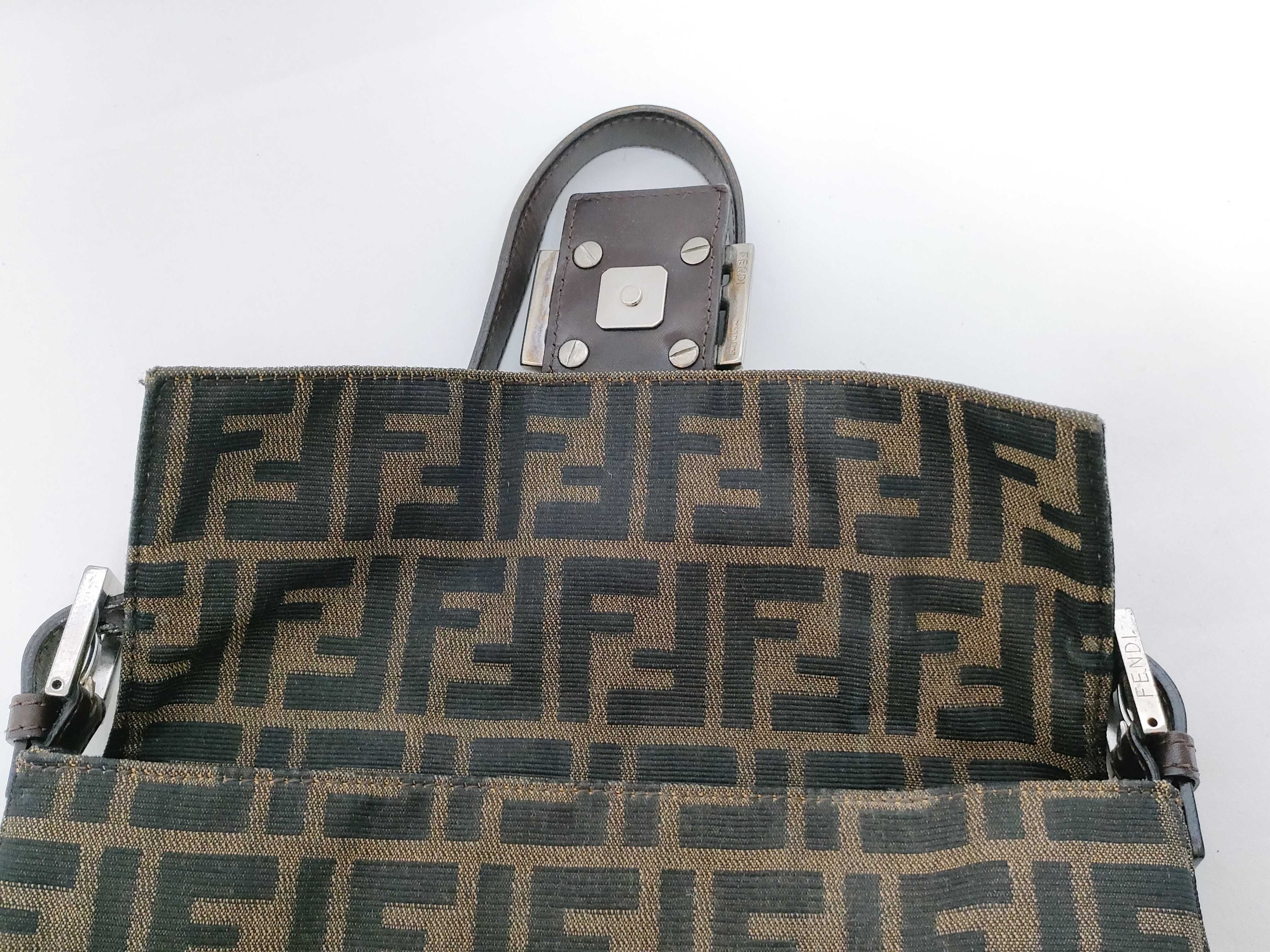 Zucca pattern Fendi Mamma Bucket Zucca Shoulder Bag with Dust Bag — view 8