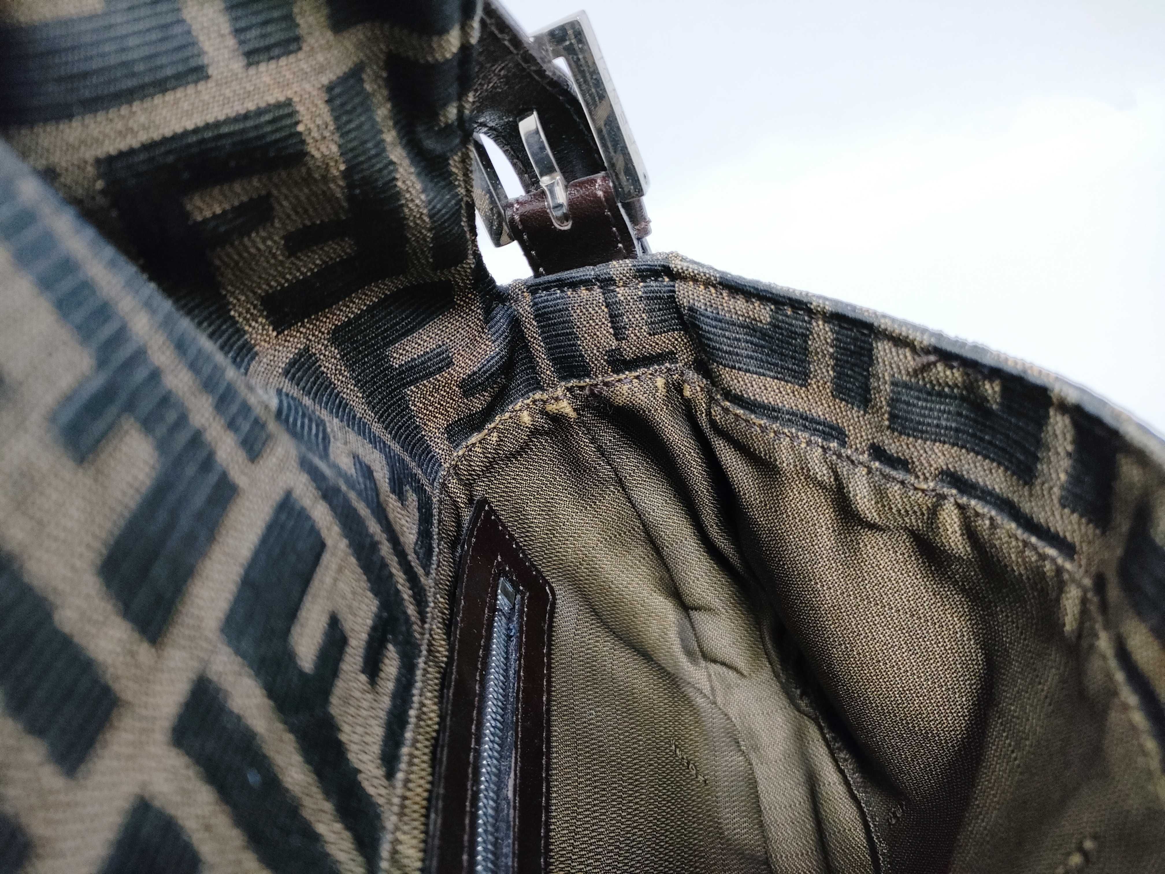 Zucca pattern Fendi Mamma Bucket Zucca Shoulder Bag with Dust Bag — view 9