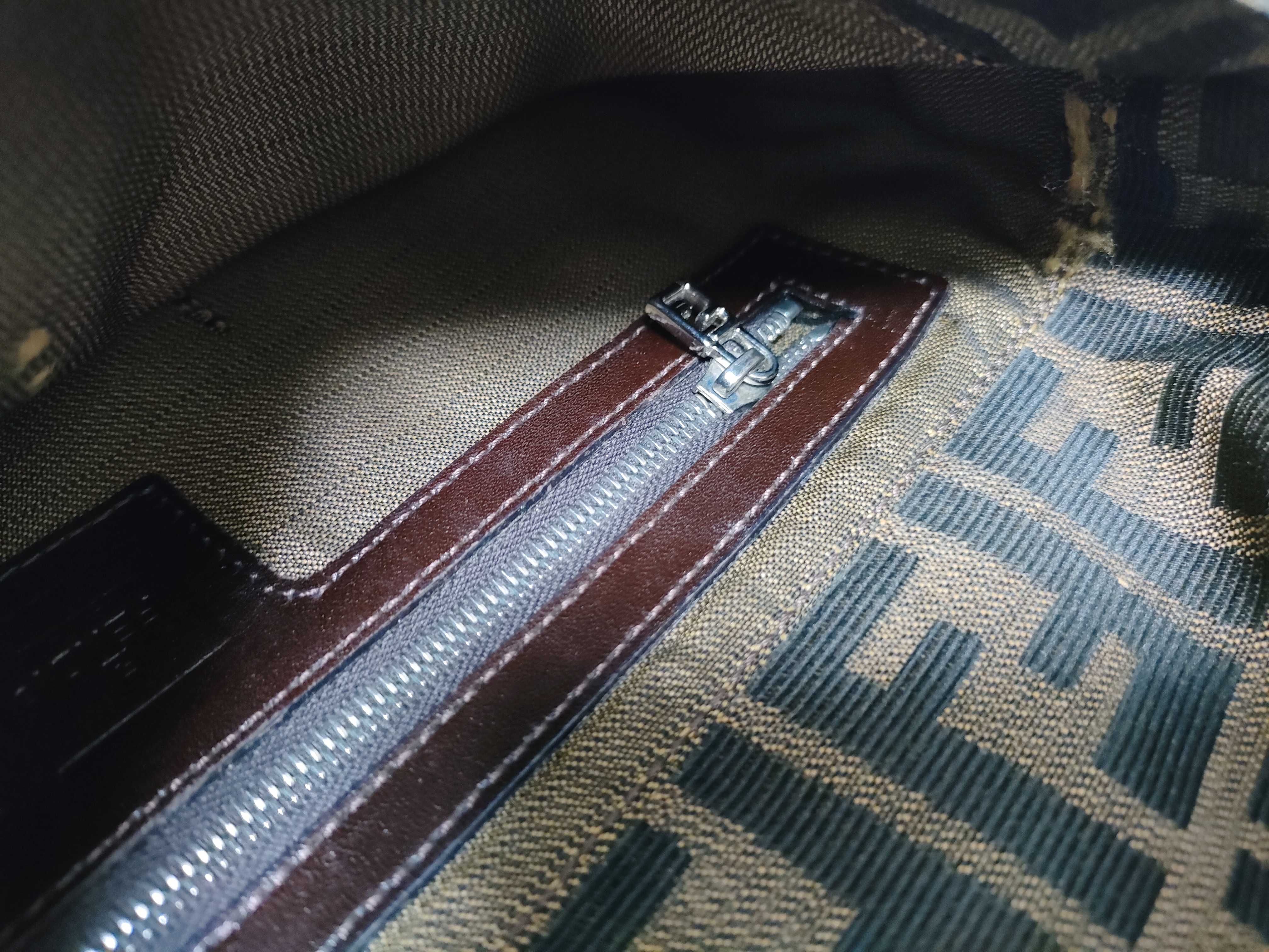 Zucca pattern Fendi Mamma Bucket Zucca Shoulder Bag with Dust Bag — view 10