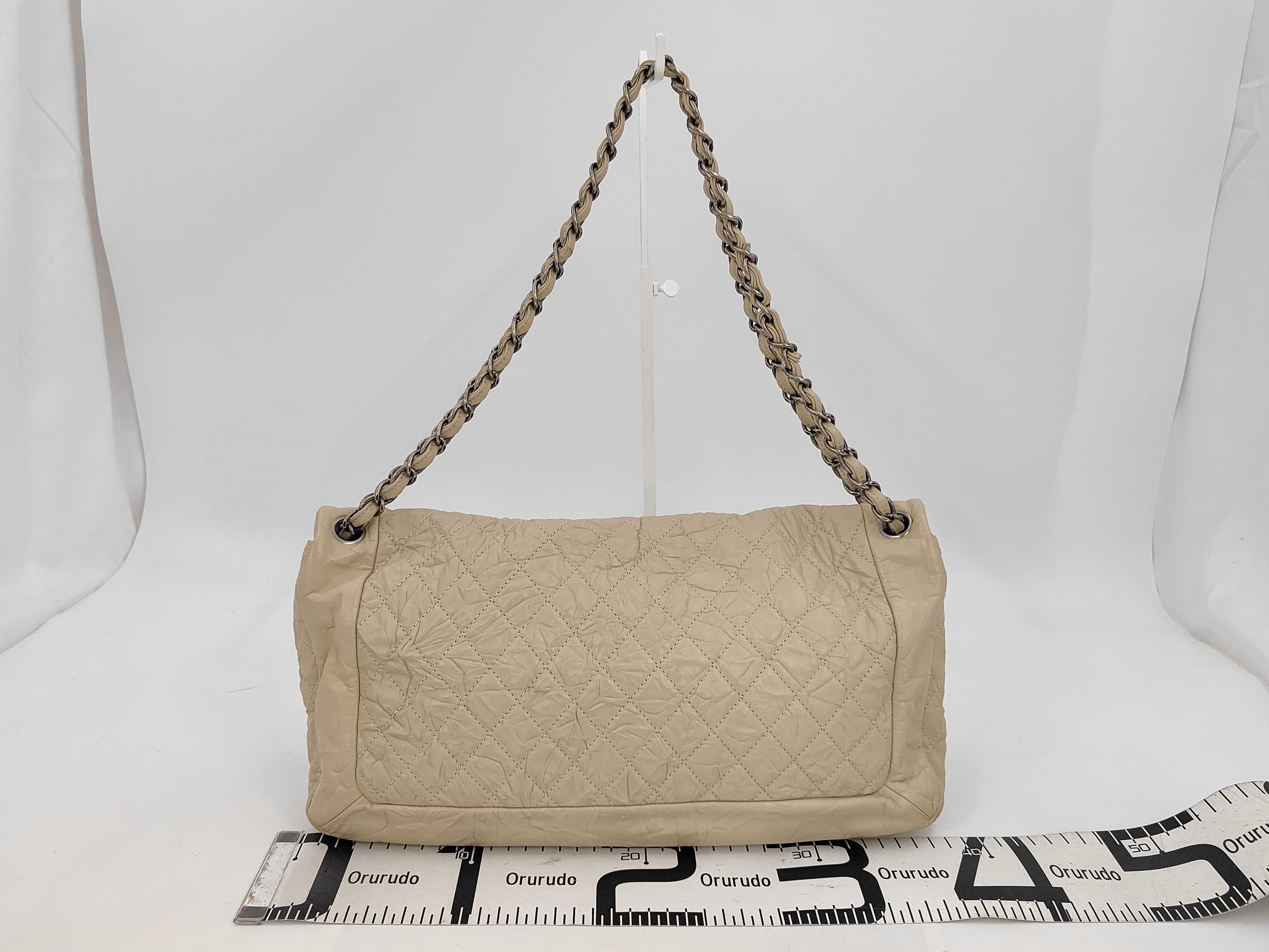 Matelassé Double Chain Shoulder Bag, Vintage Calfskin — view 2