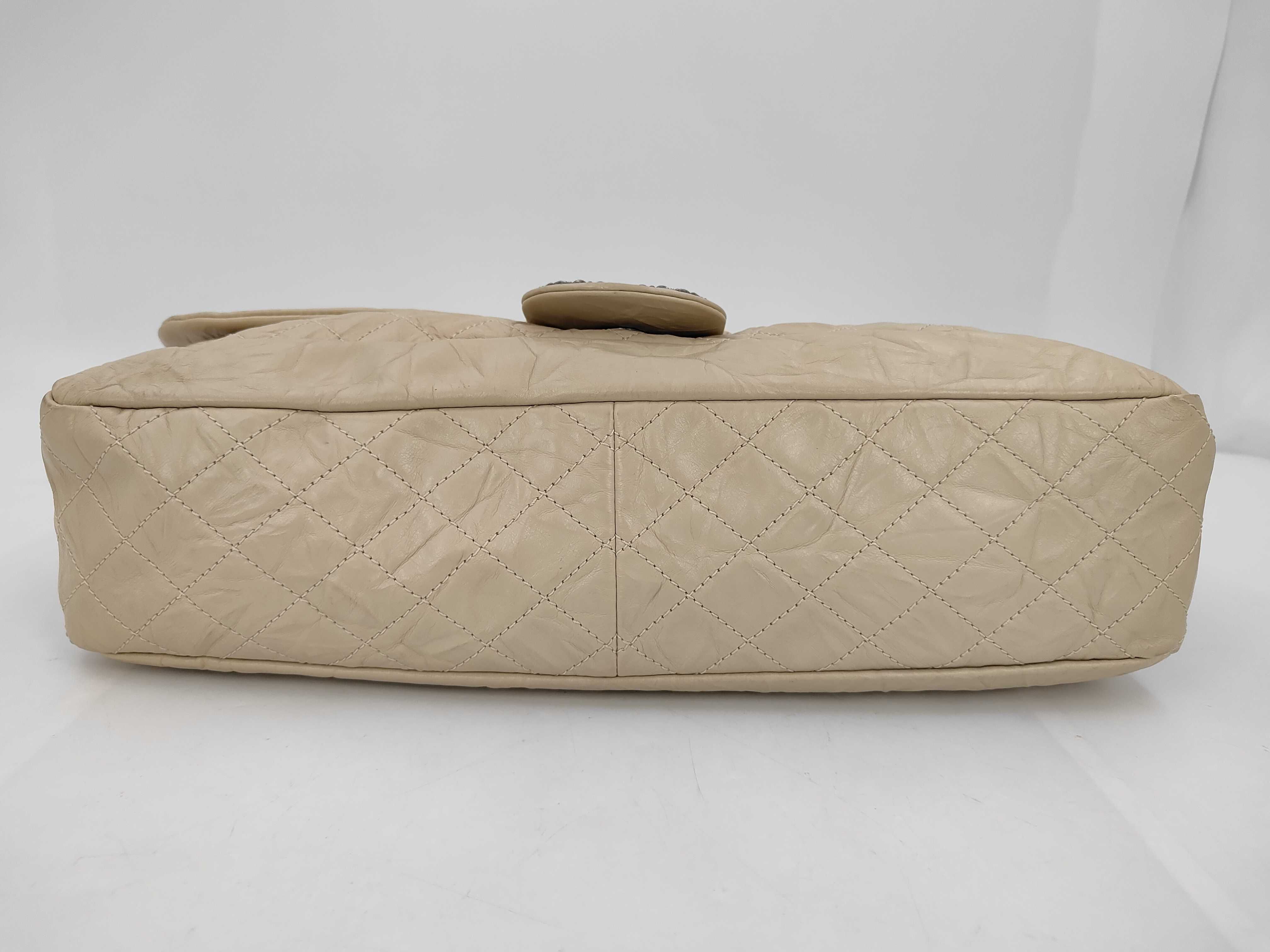 Matelassé Double Chain Shoulder Bag, Vintage Calfskin — view 7