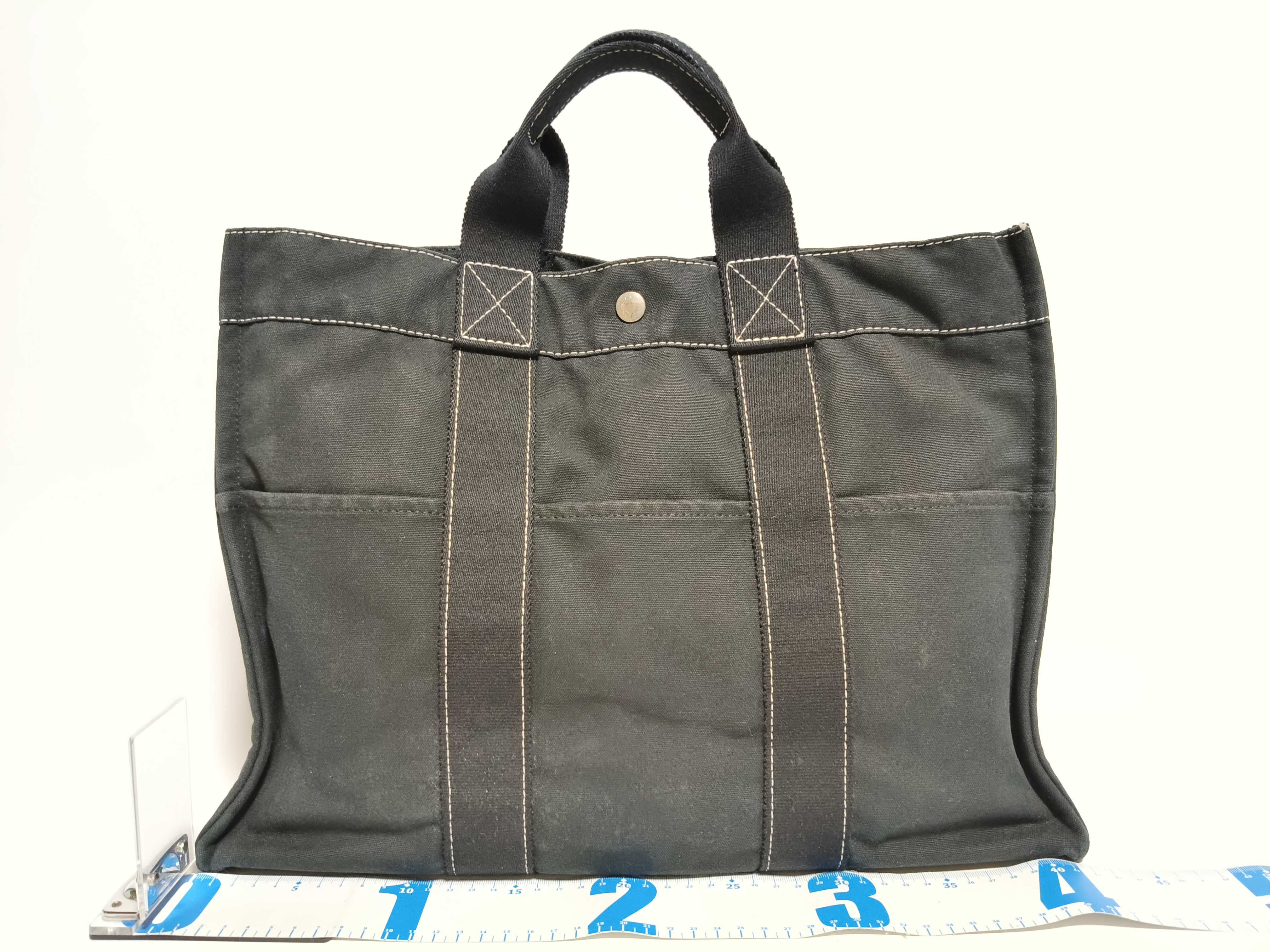 Deauville Hermes Deauville MM Black Tote Bag — view 2