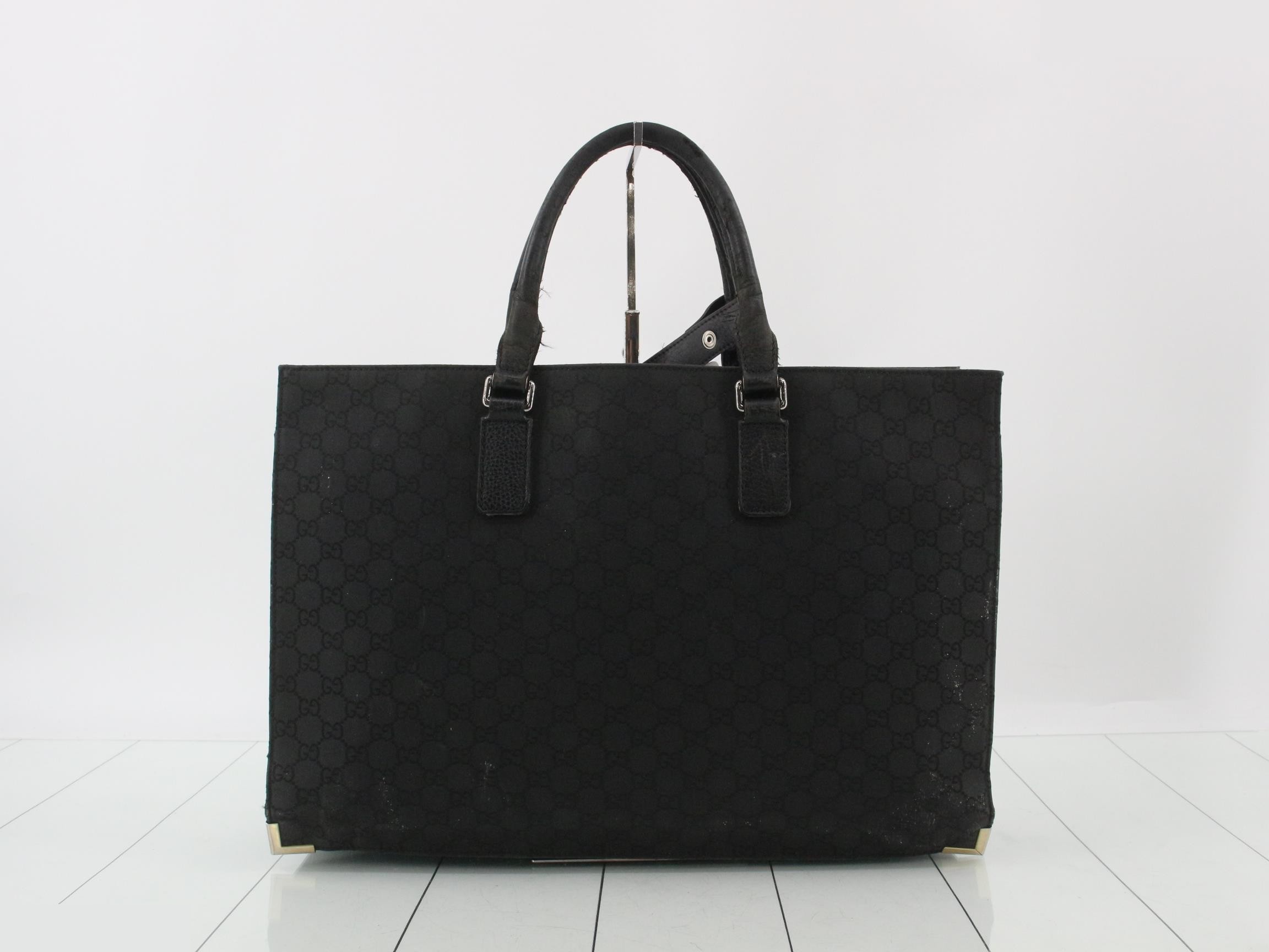 Nylon Canvas Handbag, Black, 190630, 502752 — view 2