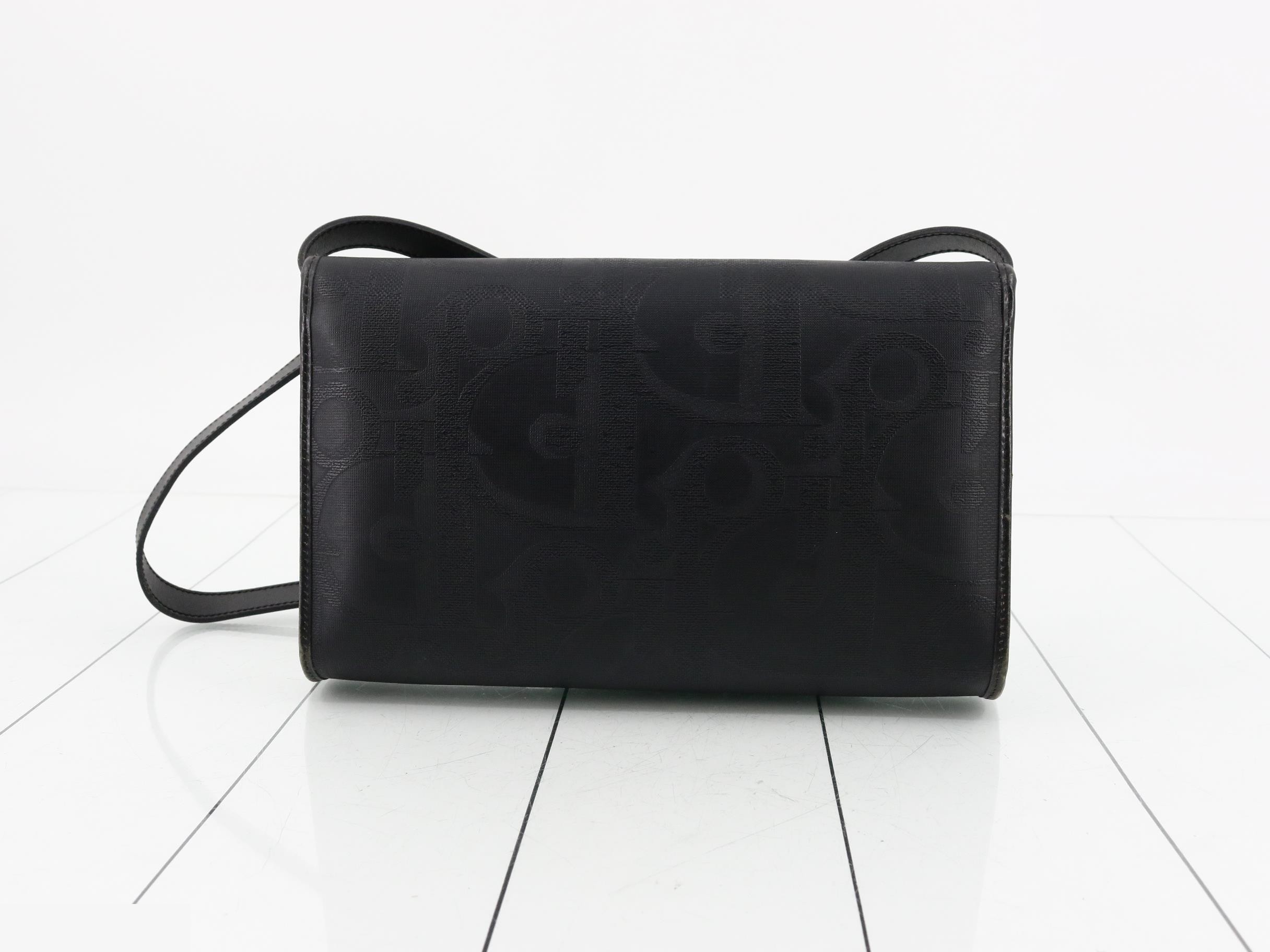 Trotter PVC Shoulder Bag, Black — view 2