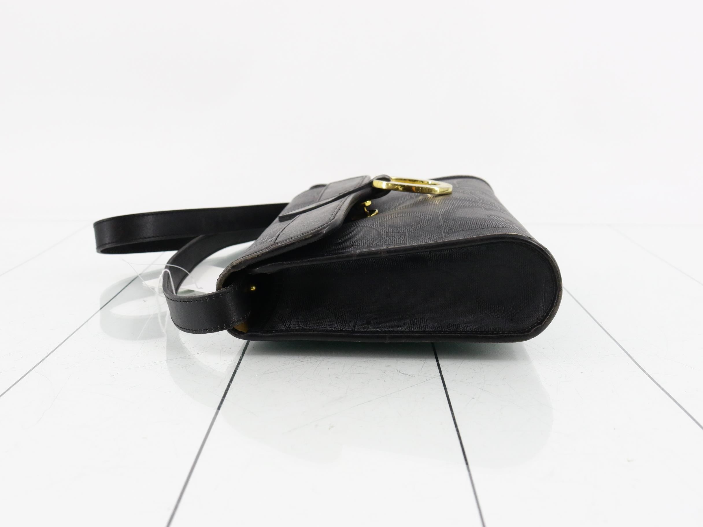 Trotter PVC Shoulder Bag, Black — view 4