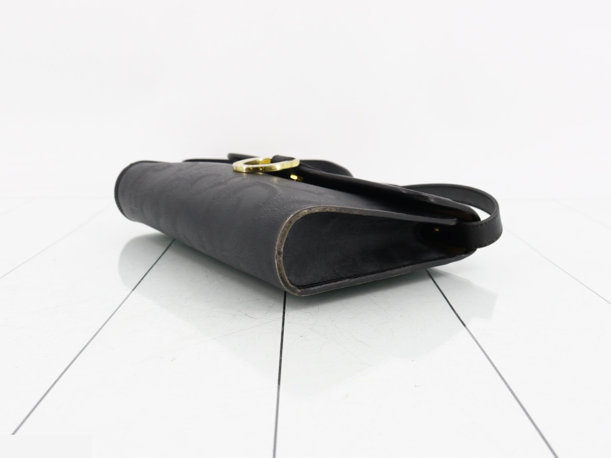 Trotter PVC Shoulder Bag, Black — view 6