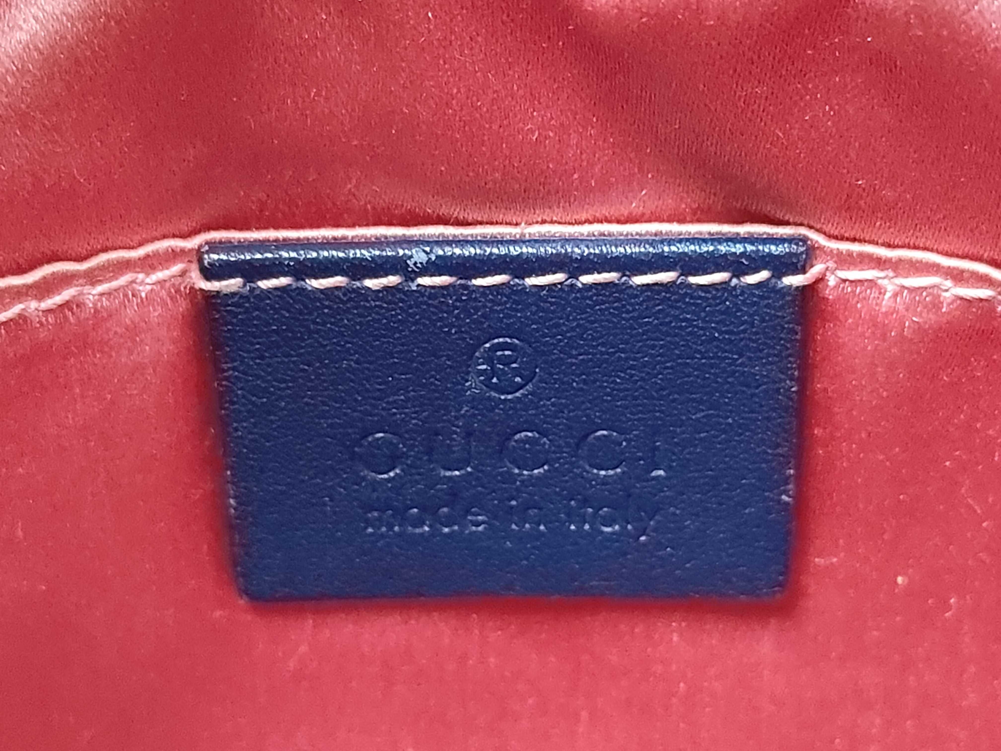 GG Marmont Velour Shoulder Bag (Blue) — view 9