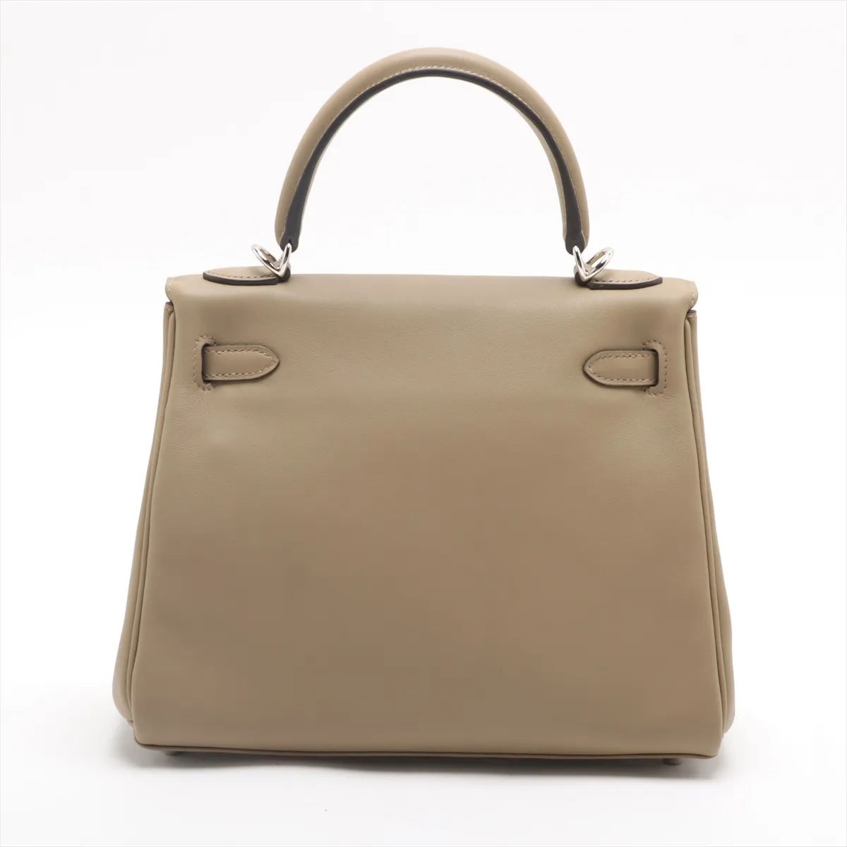 [Individually wrapped] Hermes Kelly 25 LeTourne Vaux Swift Beige Marfa Silver Hardware W:2024 XS4869 — view 2