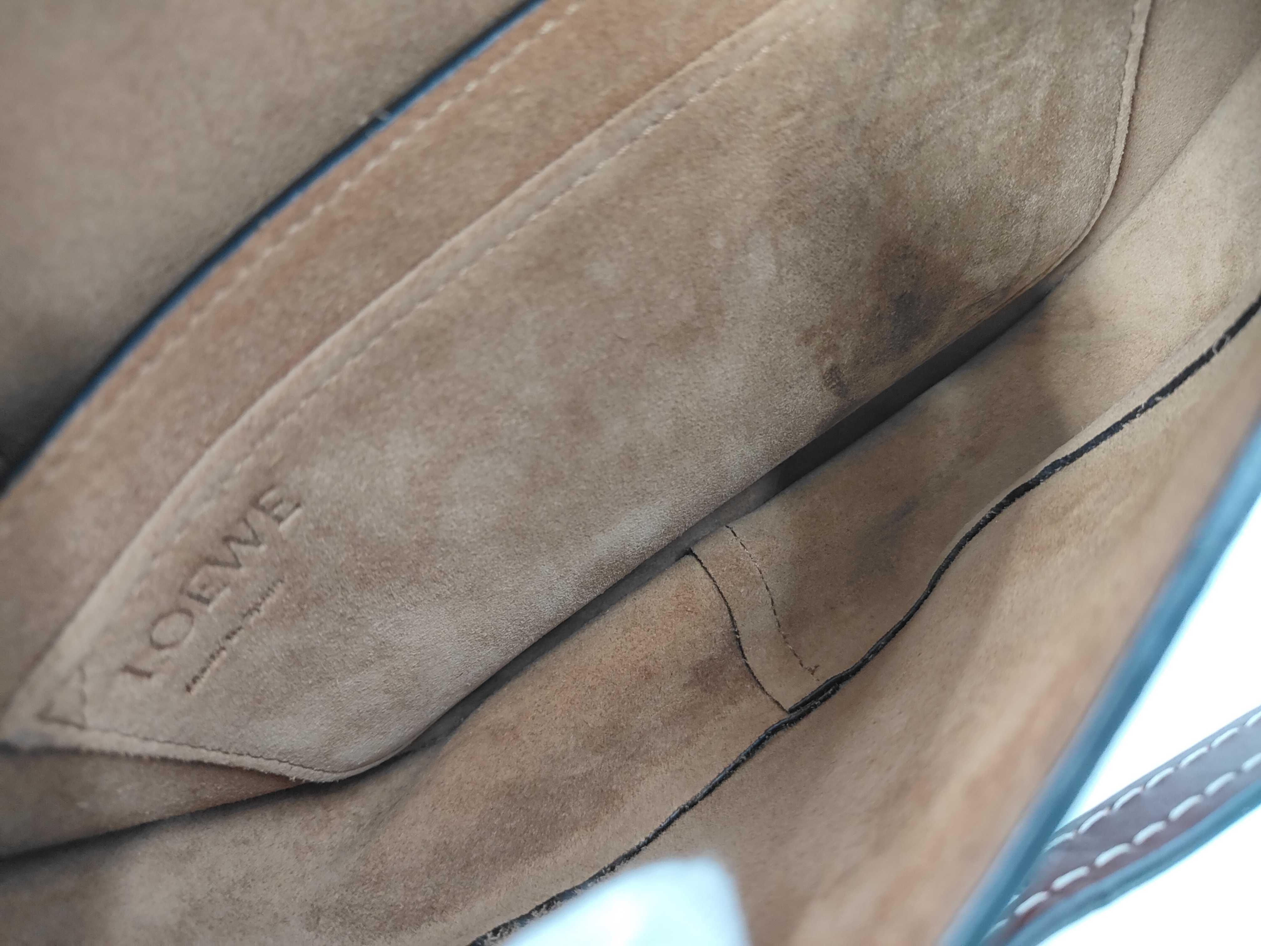 Navy Brown Calfskin Gate Dual Shoulder Bag — view 10