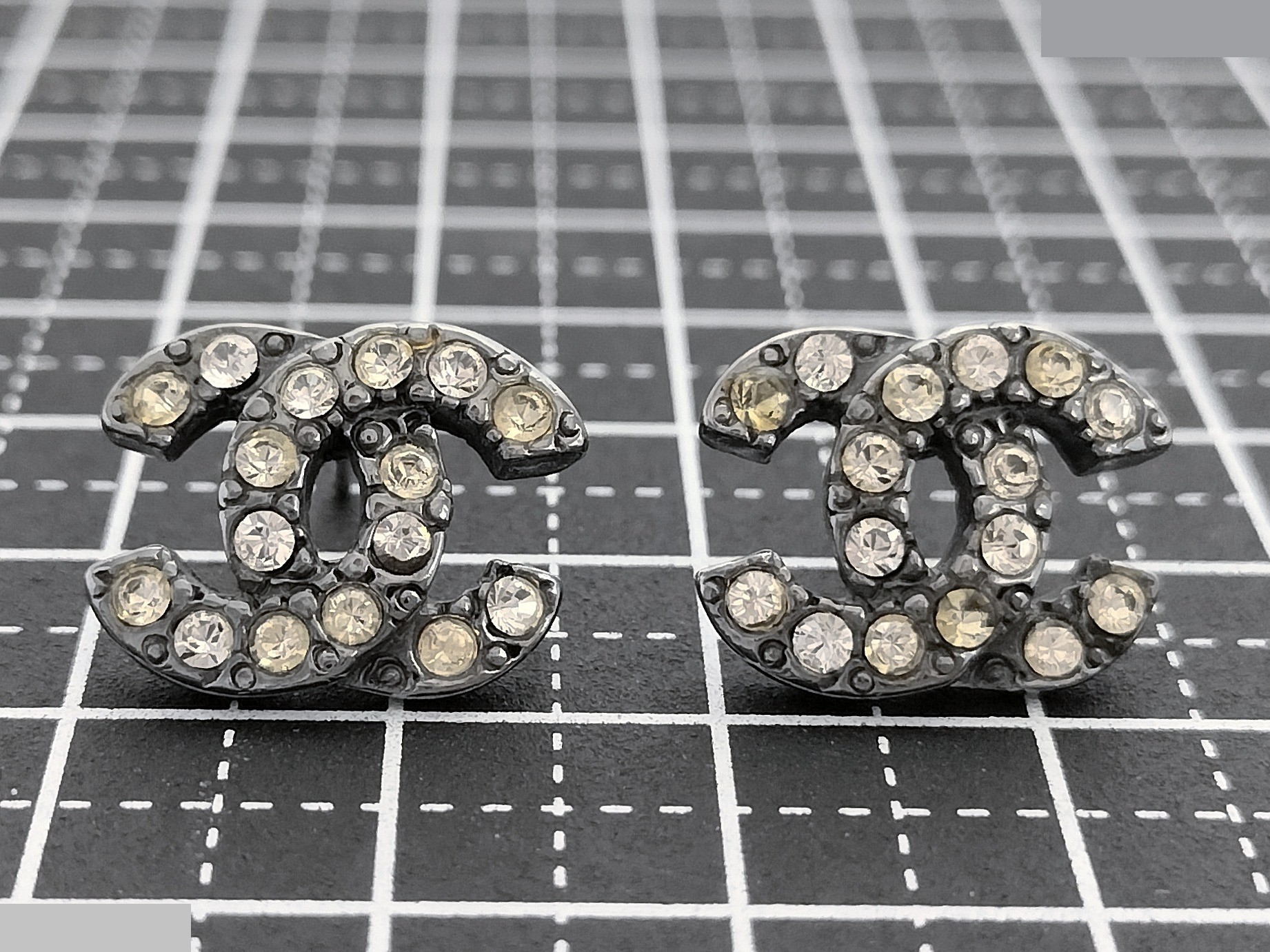 Coco rhinestone silver earrings — view 5