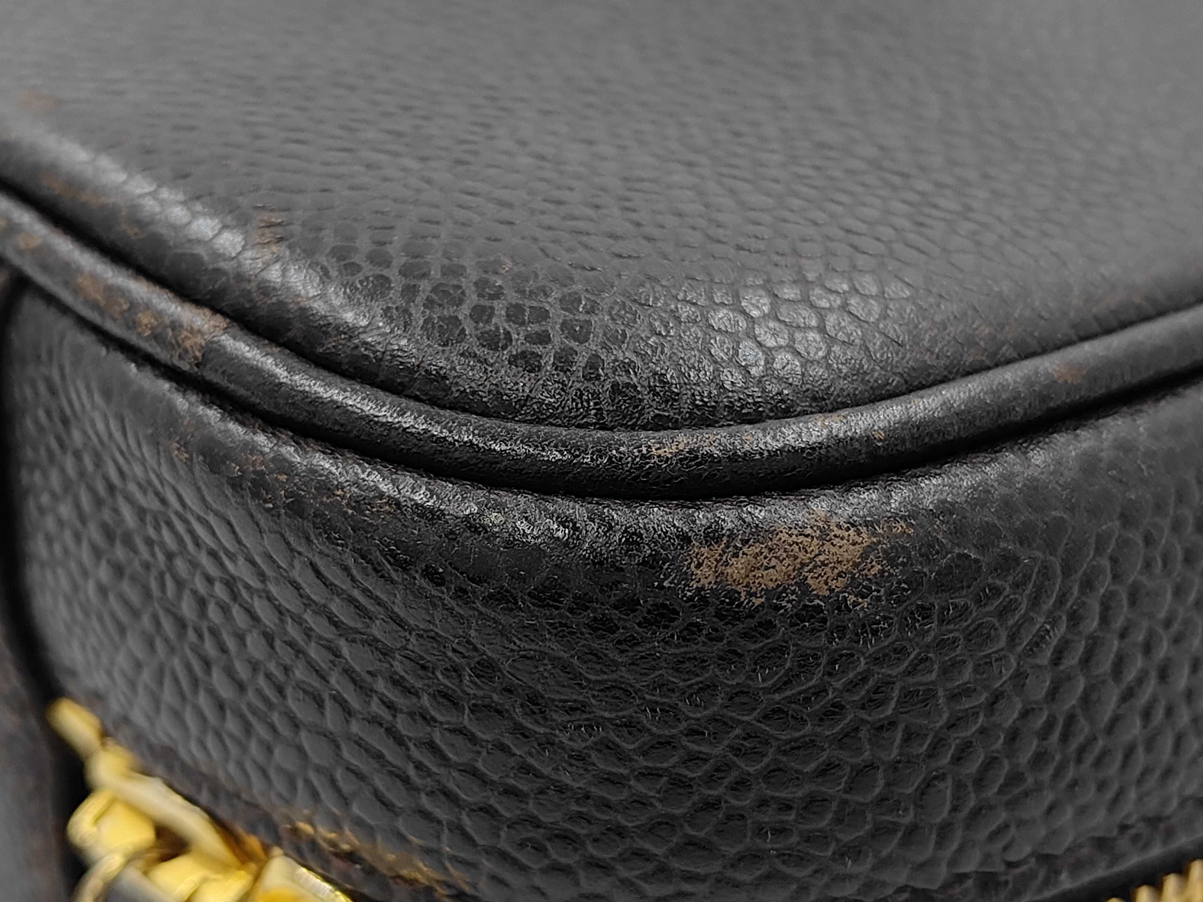 Caviar Skin Coco Mark Vanity Bag with Gold Hardware, Brown — view 4