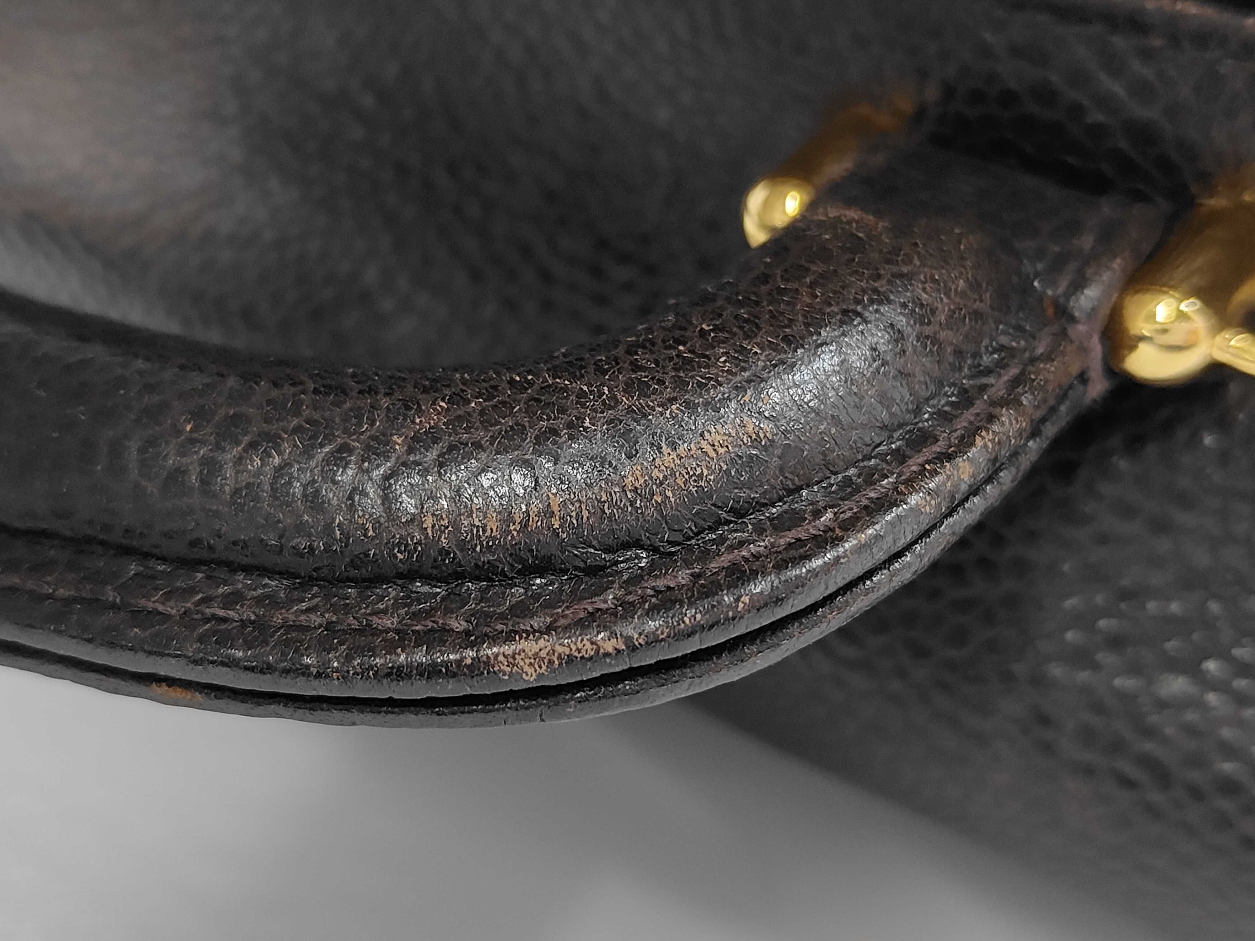 Caviar Skin Coco Mark Vanity Bag with Gold Hardware, Brown — view 6