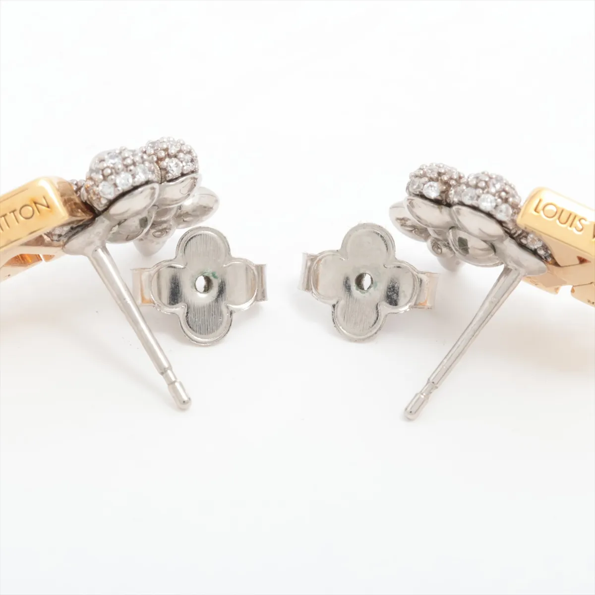 M01264 Earrings, Puisse LV Glam TE5203, Earrings (for both ears), GP Gold. Shows signs of wear: — view 4