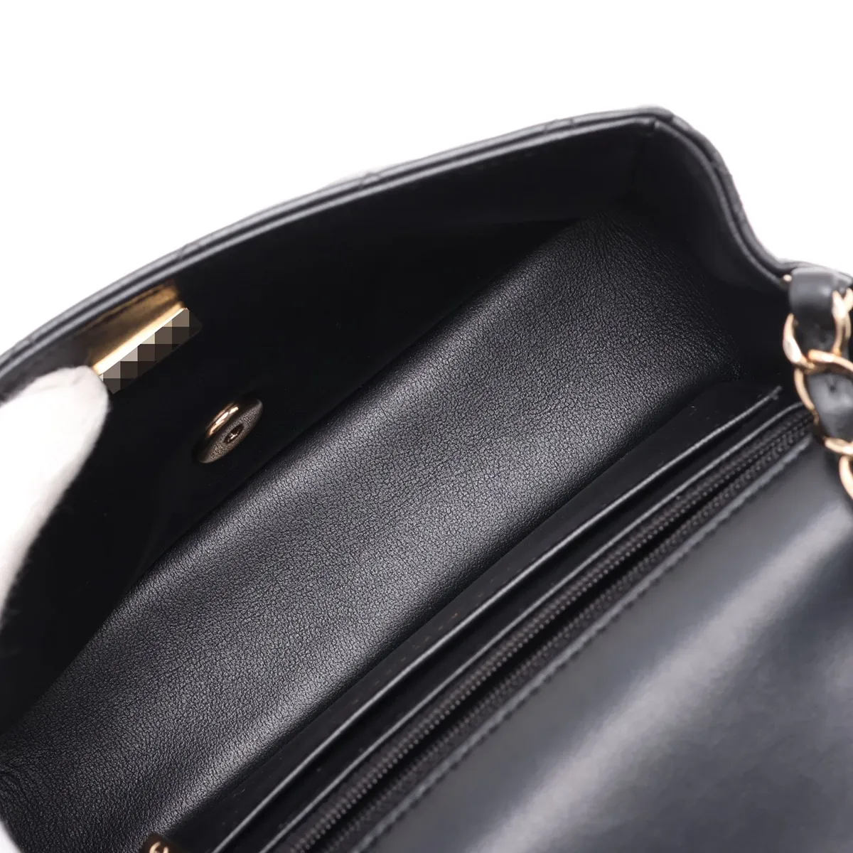 [Individually packaged] Chanel Mini Matelassé 20 Lambskin Single Flap Single Chain Bag, Black with Gold Hardware, U9EH0GLJ, Random Plate, A69900 — view 6