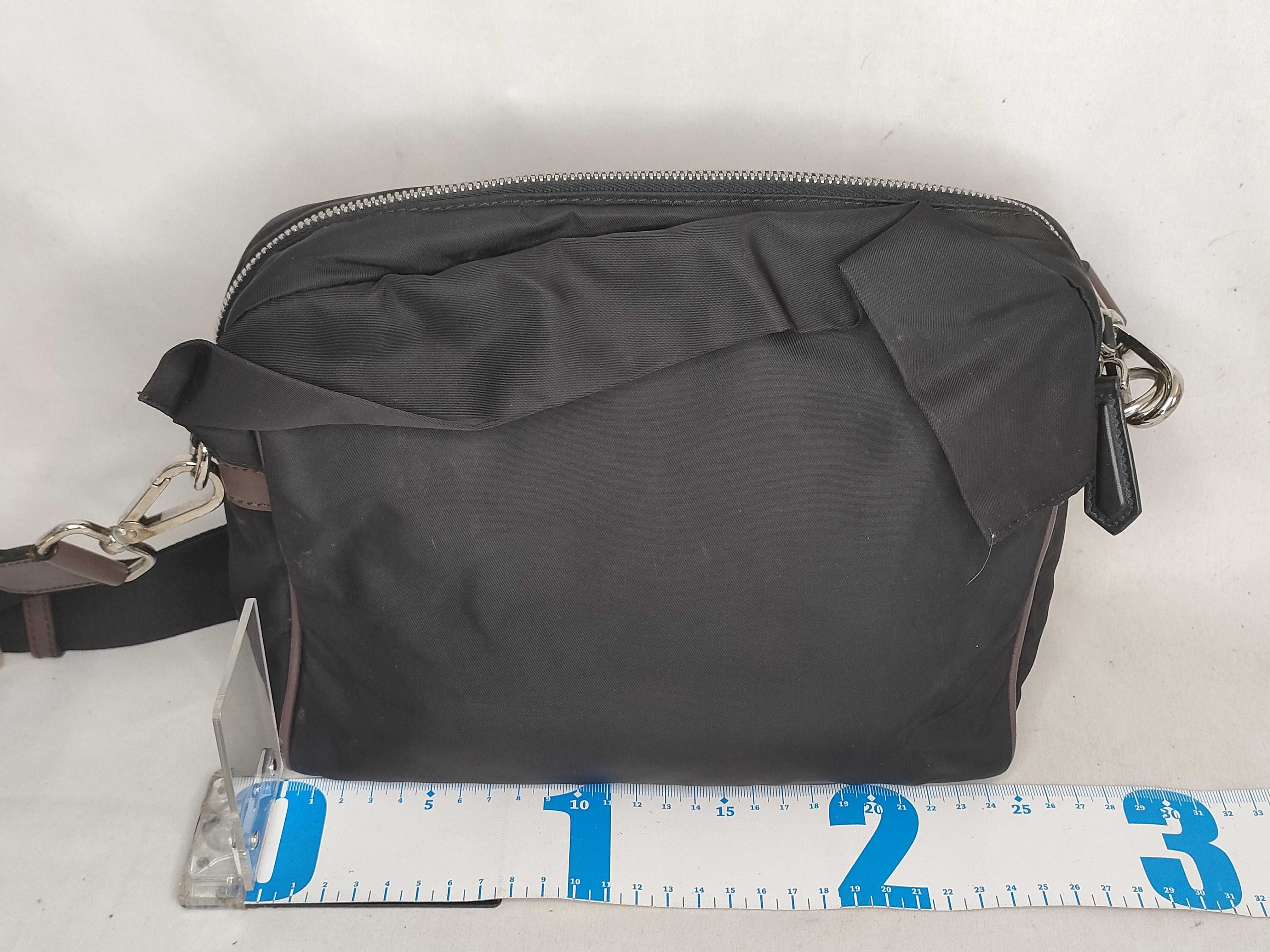 Zucca pattern PH- Colour Black FF Motif Nylon Messenger Bag Shoulder Bag — view 2
