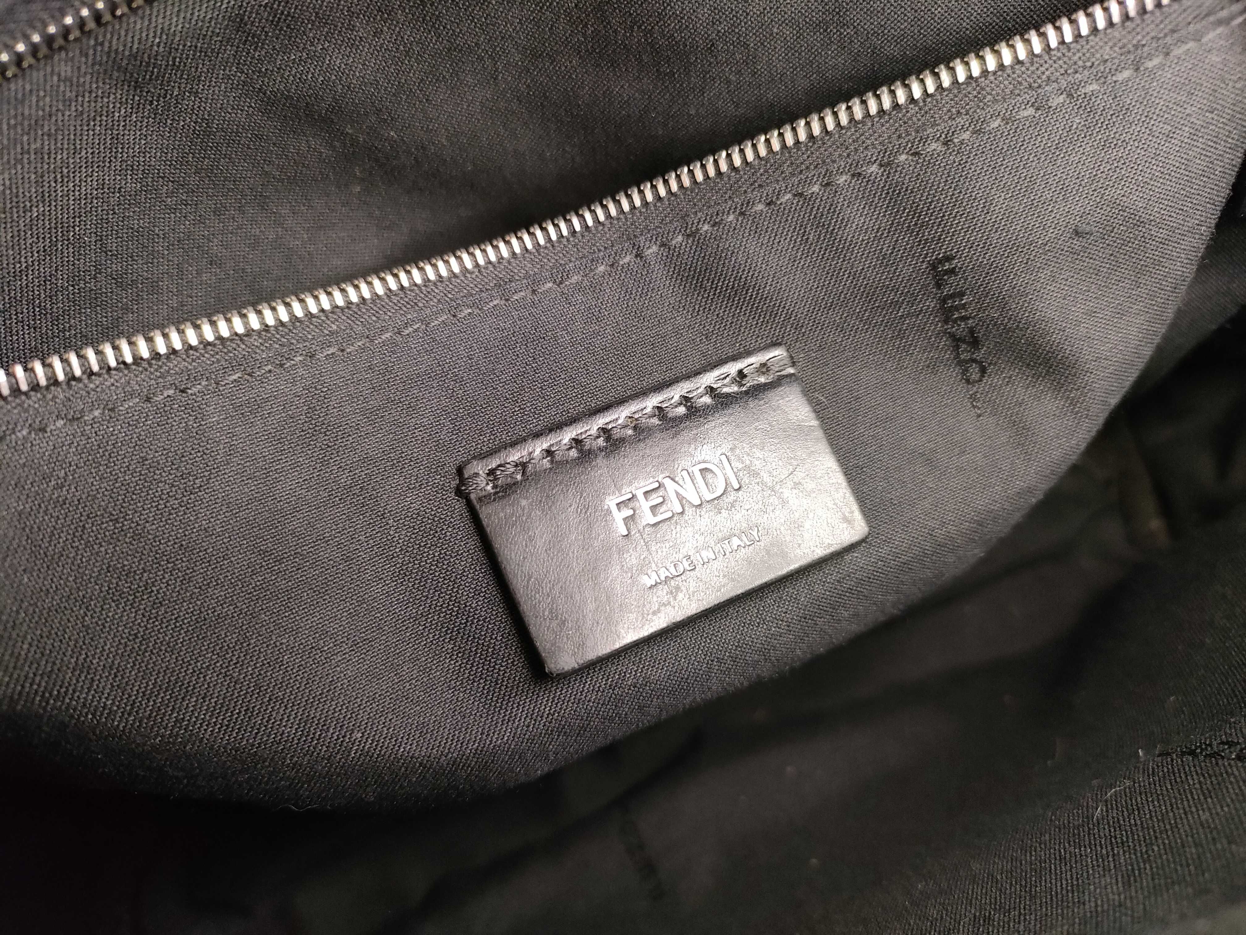 Zucca pattern PH- Colour Black FF Motif Nylon Messenger Bag Shoulder Bag — view 12