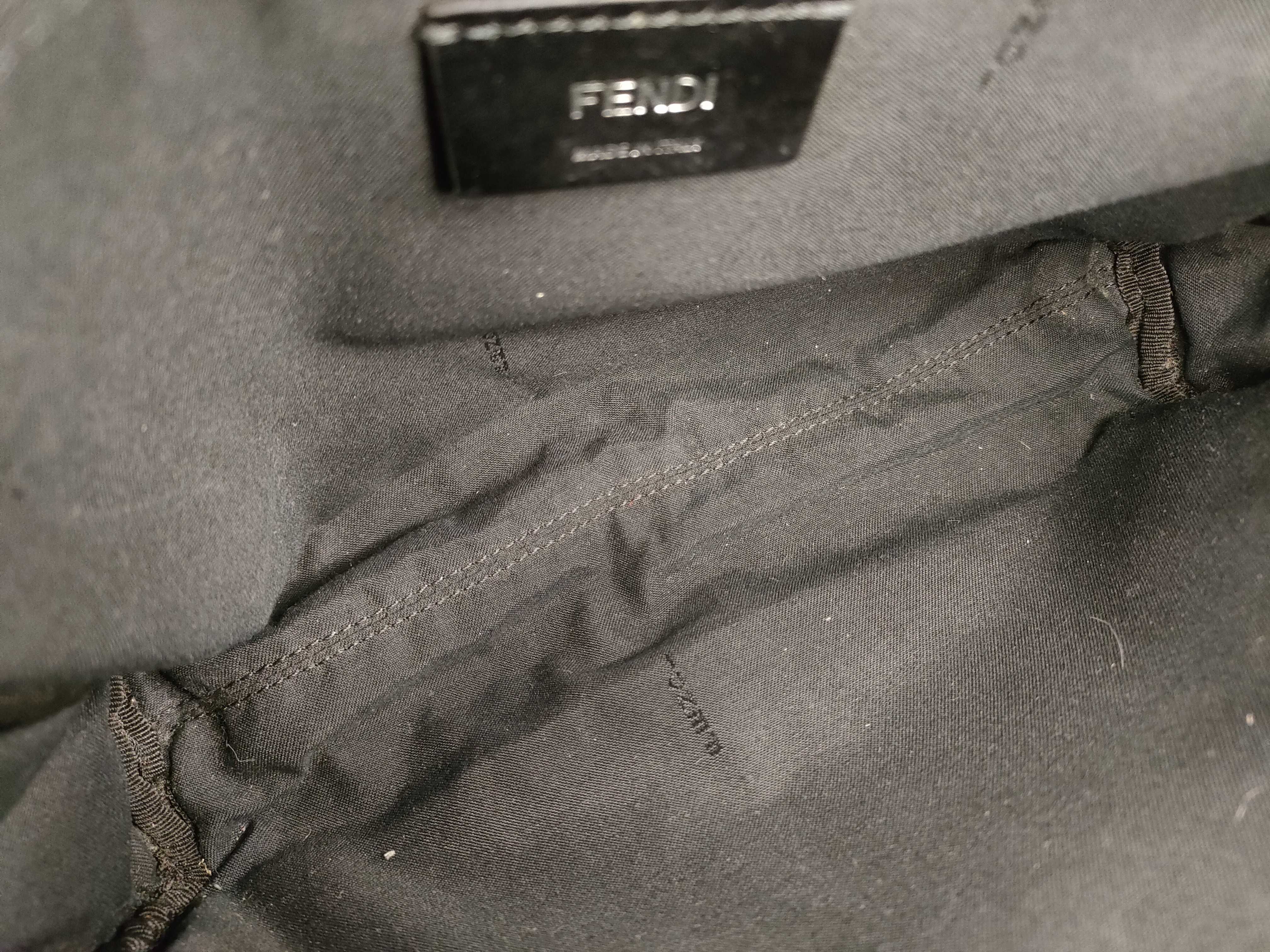 Zucca pattern PH- Colour Black FF Motif Nylon Messenger Bag Shoulder Bag — view 10