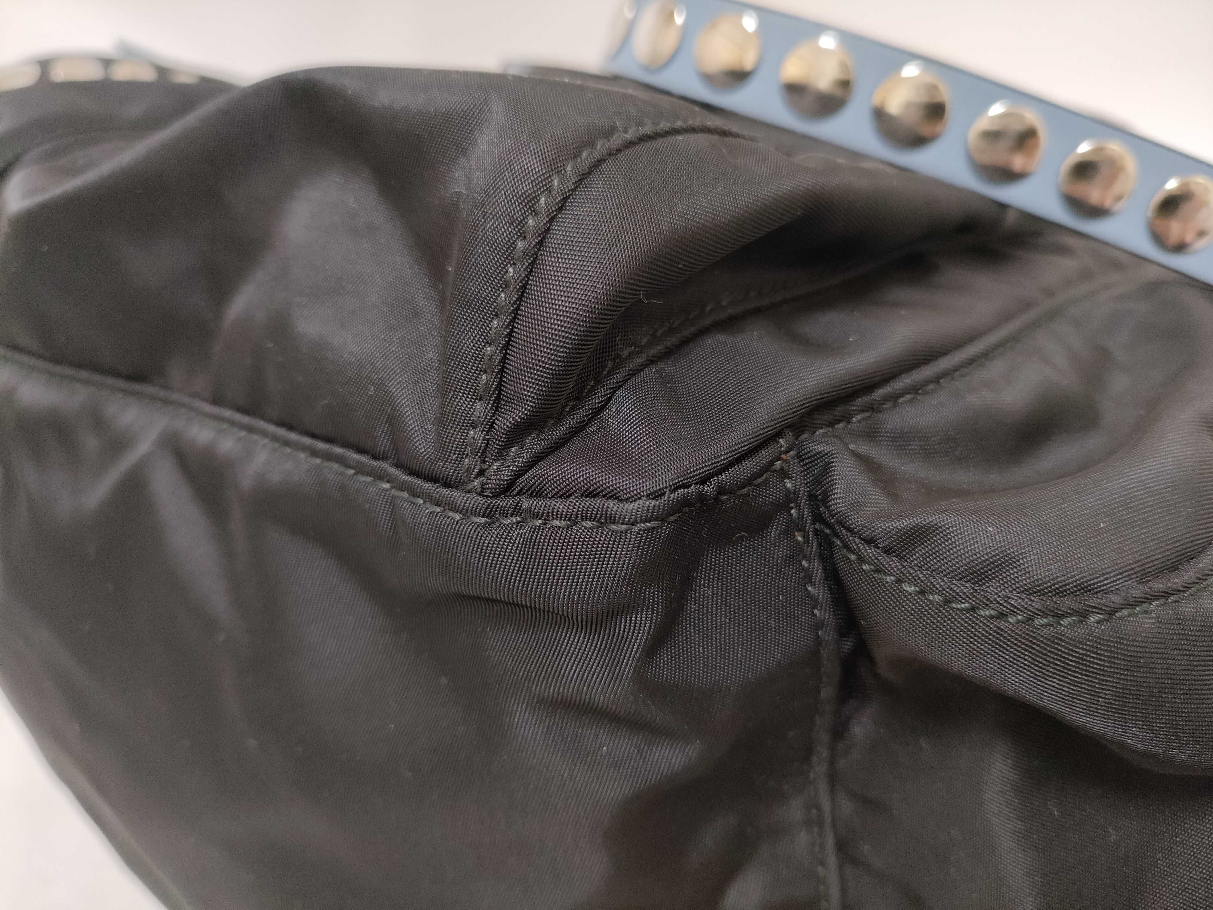 Nylon Prada Tessuto Studded Messenger Shoulder Bag with White Tag and Dust Bag - Excellent Condition — view 6