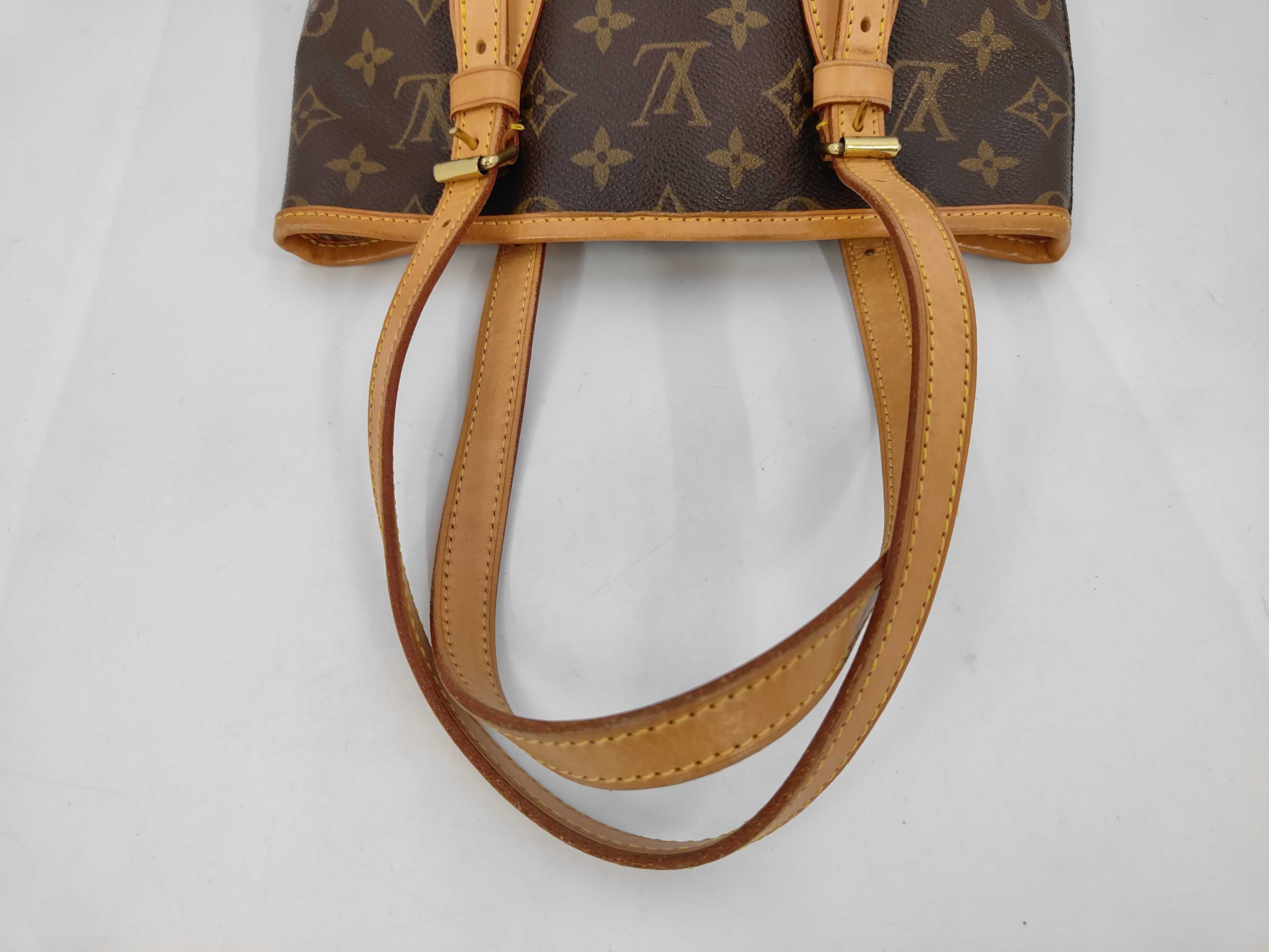 Monogram Vuitton M42238 Bucket PM Tote Bag, Bucket-shaped Bag, Monogram Canvas, Brown Shoulder Bag — view 5