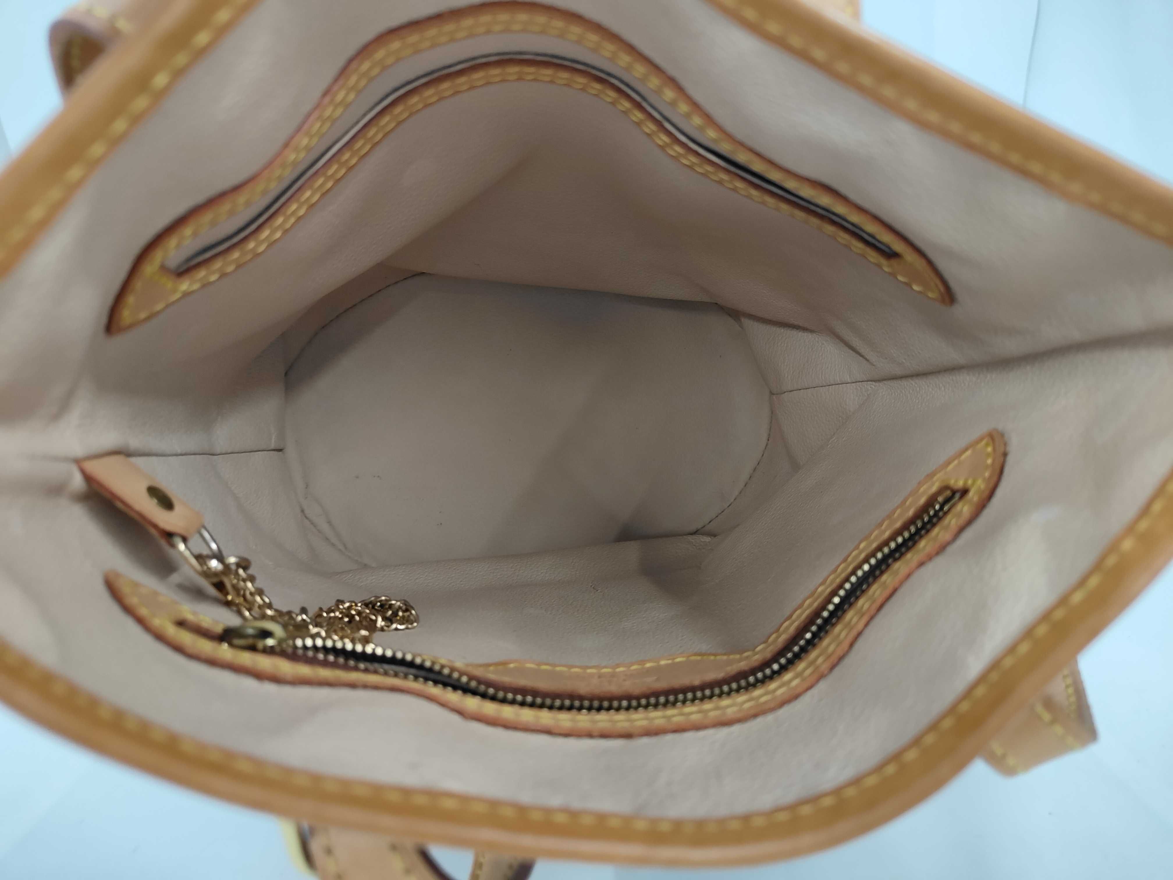 Monogram Vuitton M42238 Bucket PM Tote Bag, Bucket-shaped Bag, Monogram Canvas, Brown Shoulder Bag — view 8