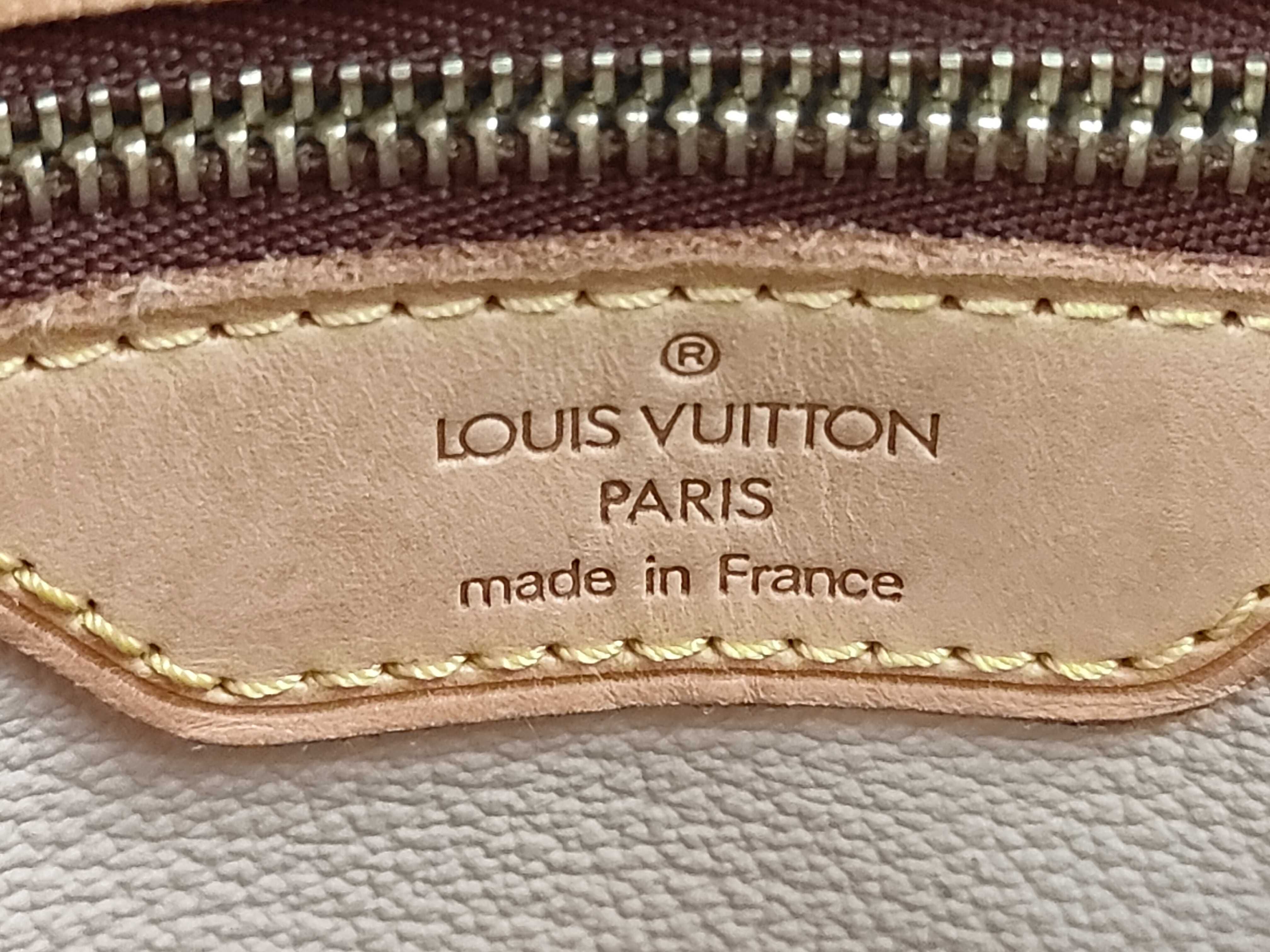 Monogram Vuitton M42238 Bucket PM Tote Bag, Bucket-shaped Bag, Monogram Canvas, Brown Shoulder Bag — view 9
