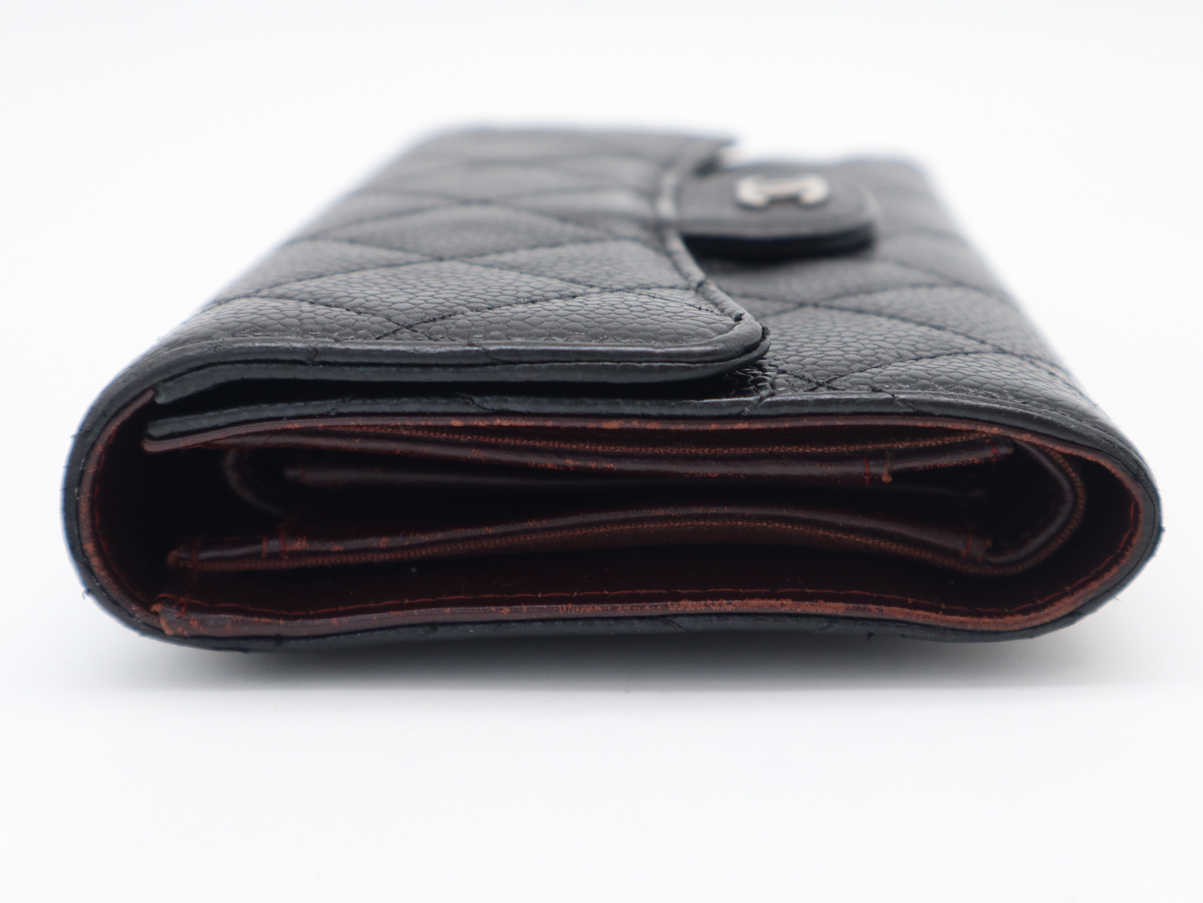 Caviar Skin Matelassé Long Wallet, Coco Mark, Black, Seal, 20240582 Wallet — view 5