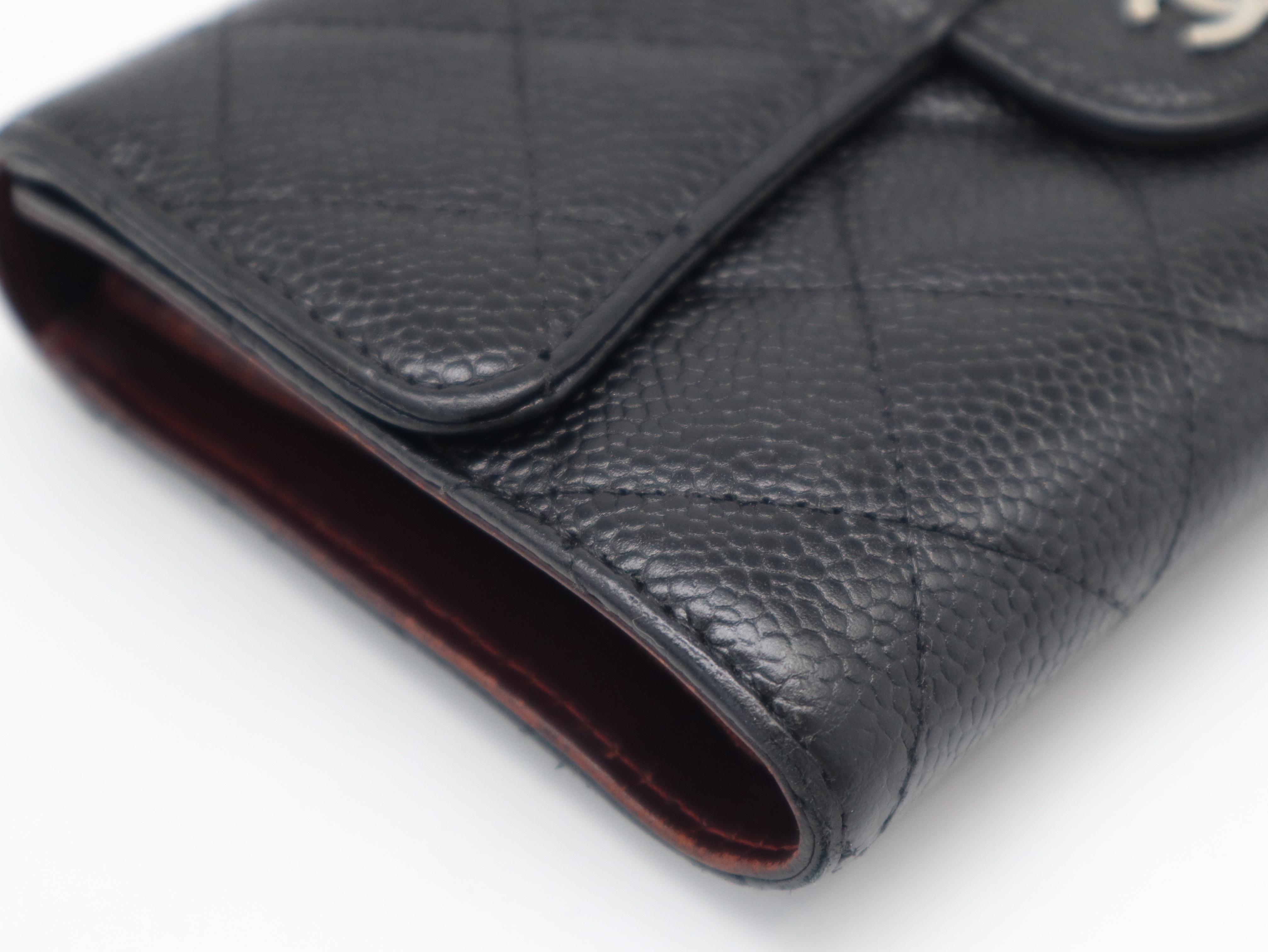 Caviar Skin Matelassé Long Wallet, Coco Mark, Black, Seal, 20240582 Wallet — view 7