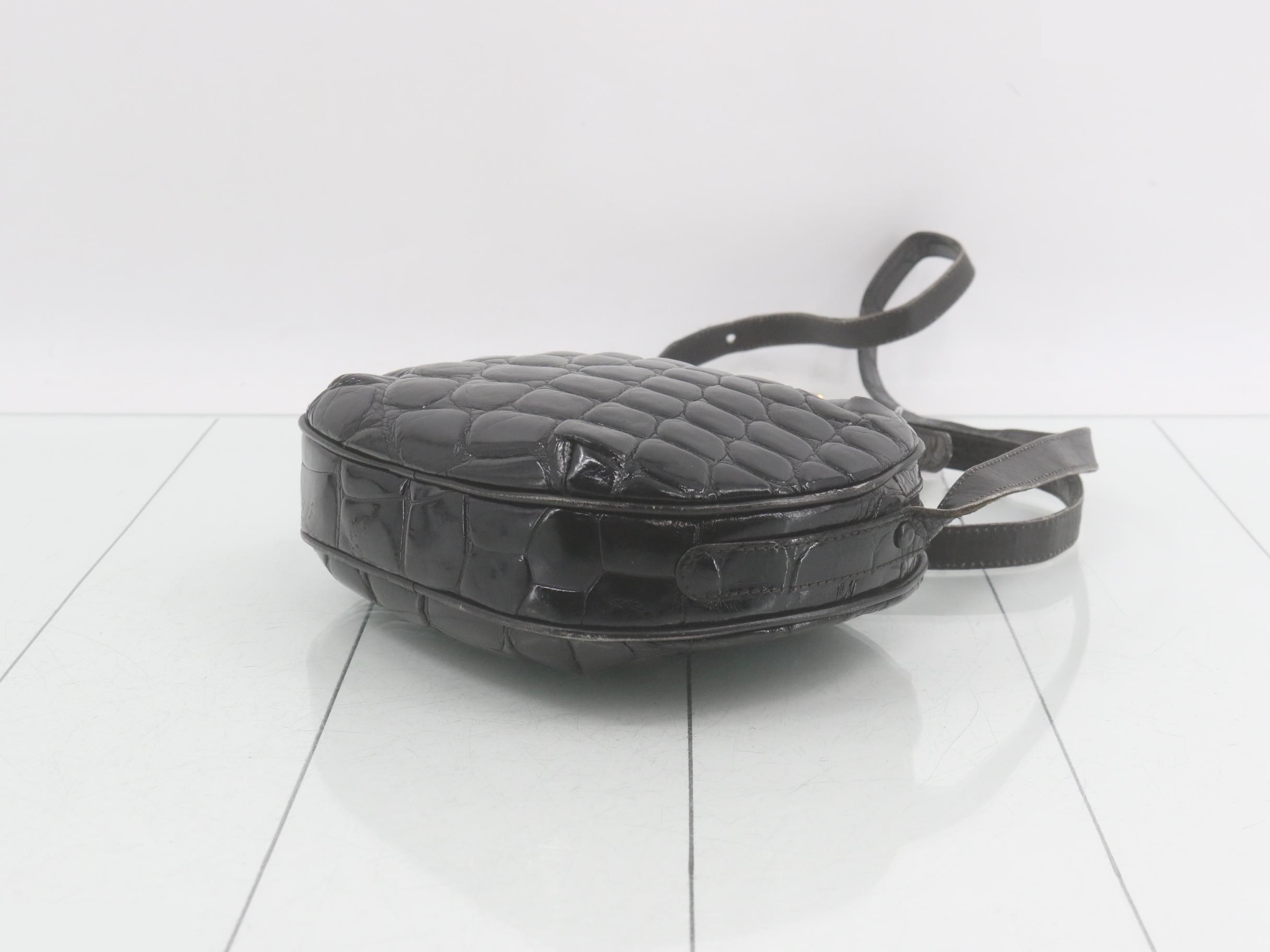 crocodile leather shoulder bag — view 6