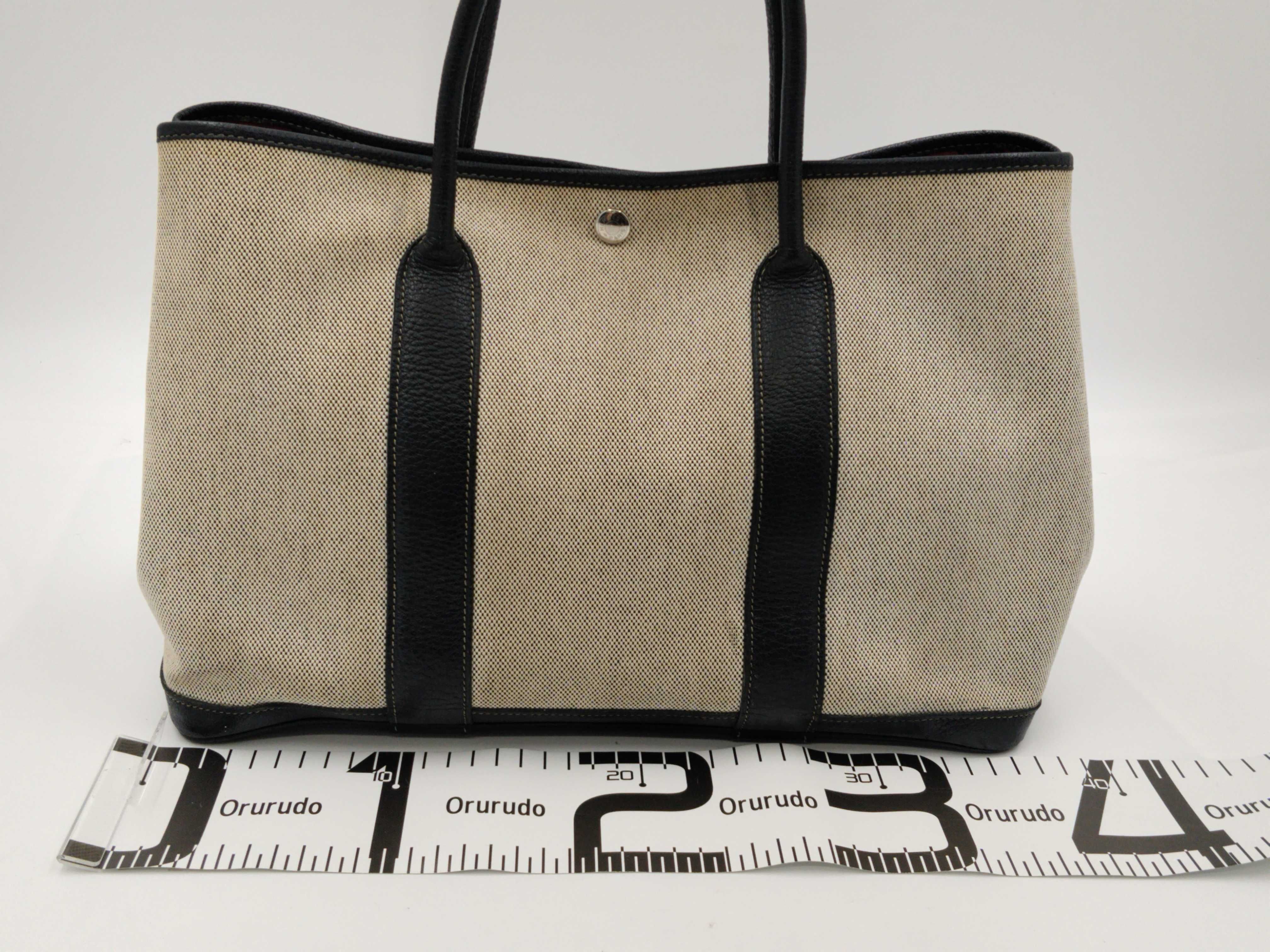 Garden Party PM Bolduc Black Toile H Tote Bag — view 2