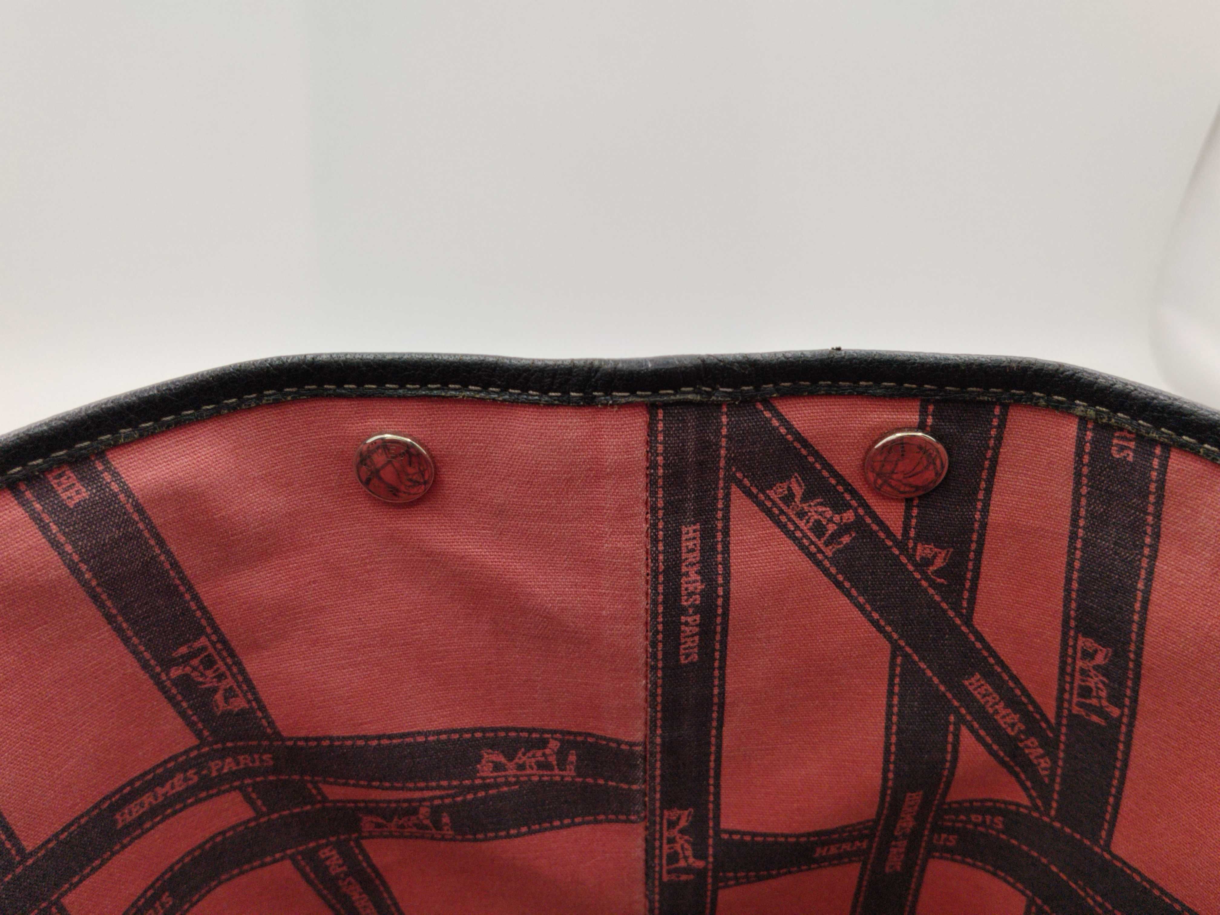 Garden Party PM Bolduc Black Toile H Tote Bag — view 12