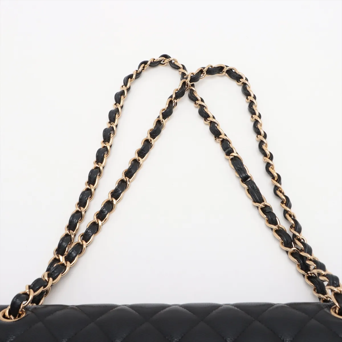 [Individually packaged] Chanel Large Matelassé 34 Maxi Caviar Skin Double Flap Double Chain Bag, Black with Gold Hardware, 19111818, Serial Number 19, A58601 — view 6
