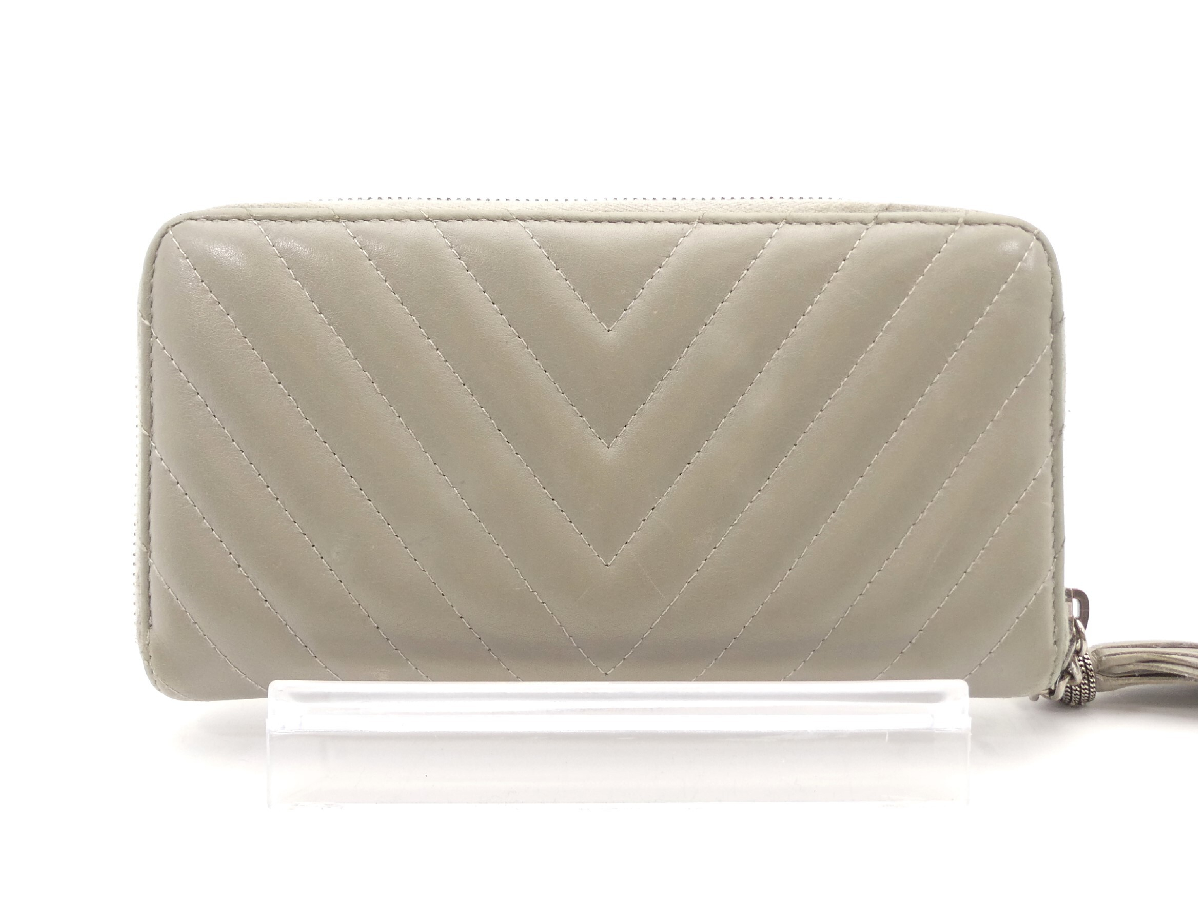 Chevron Coco Mark Round Zip Wallet — view 2