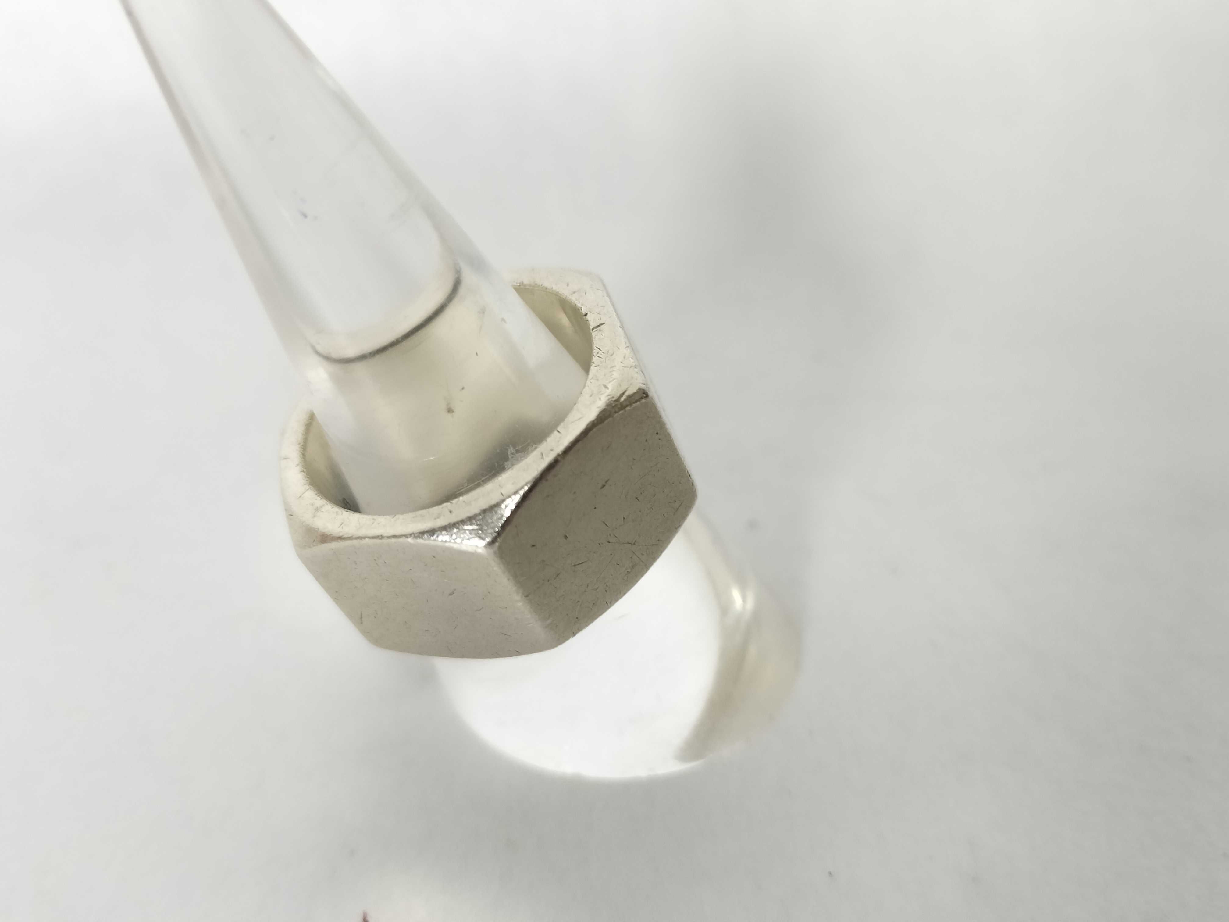 Hexagon Nut Ring / 925 Sterling Silver / 20.3g — view 3
