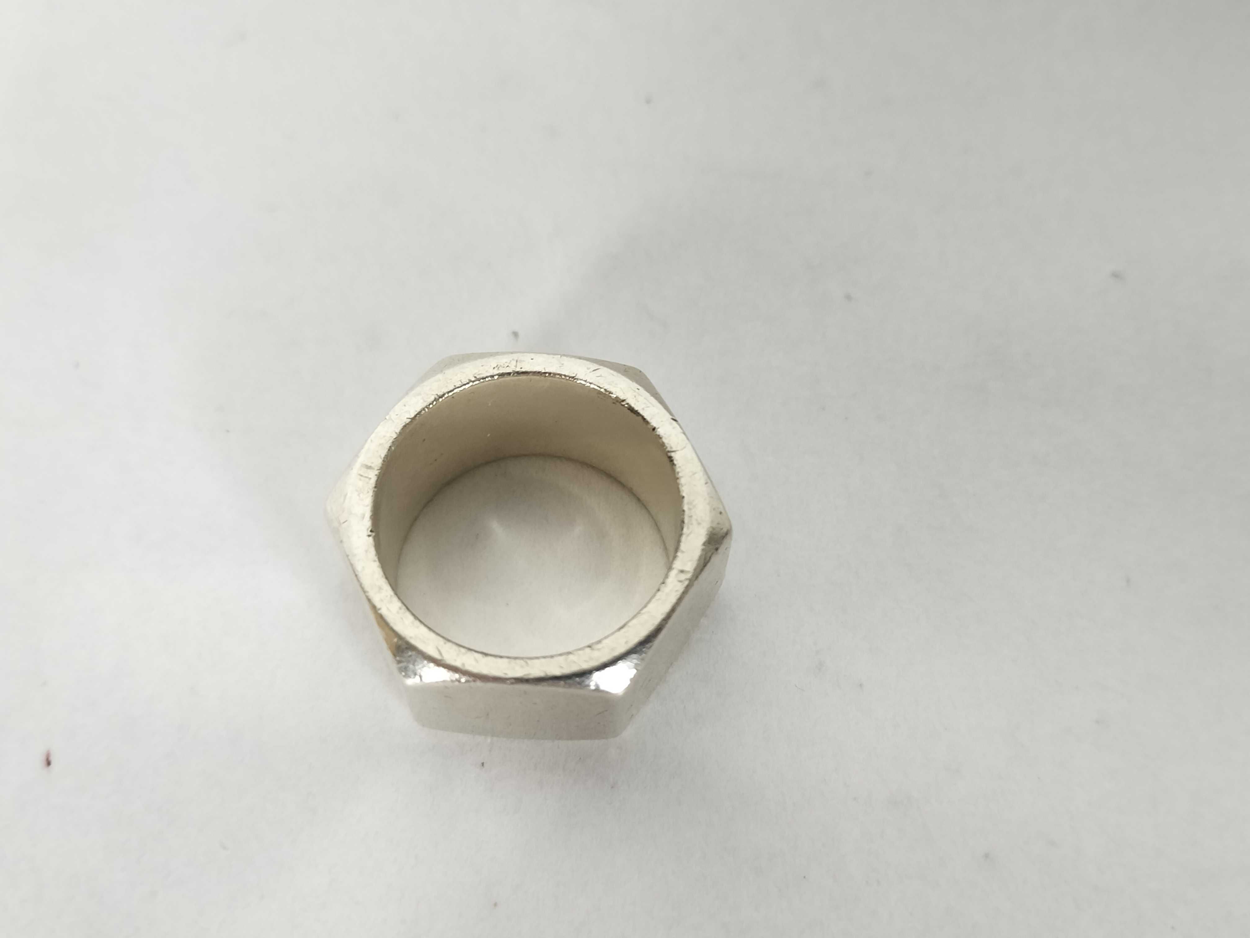 Hexagon Nut Ring / 925 Sterling Silver / 20.3g — view 4