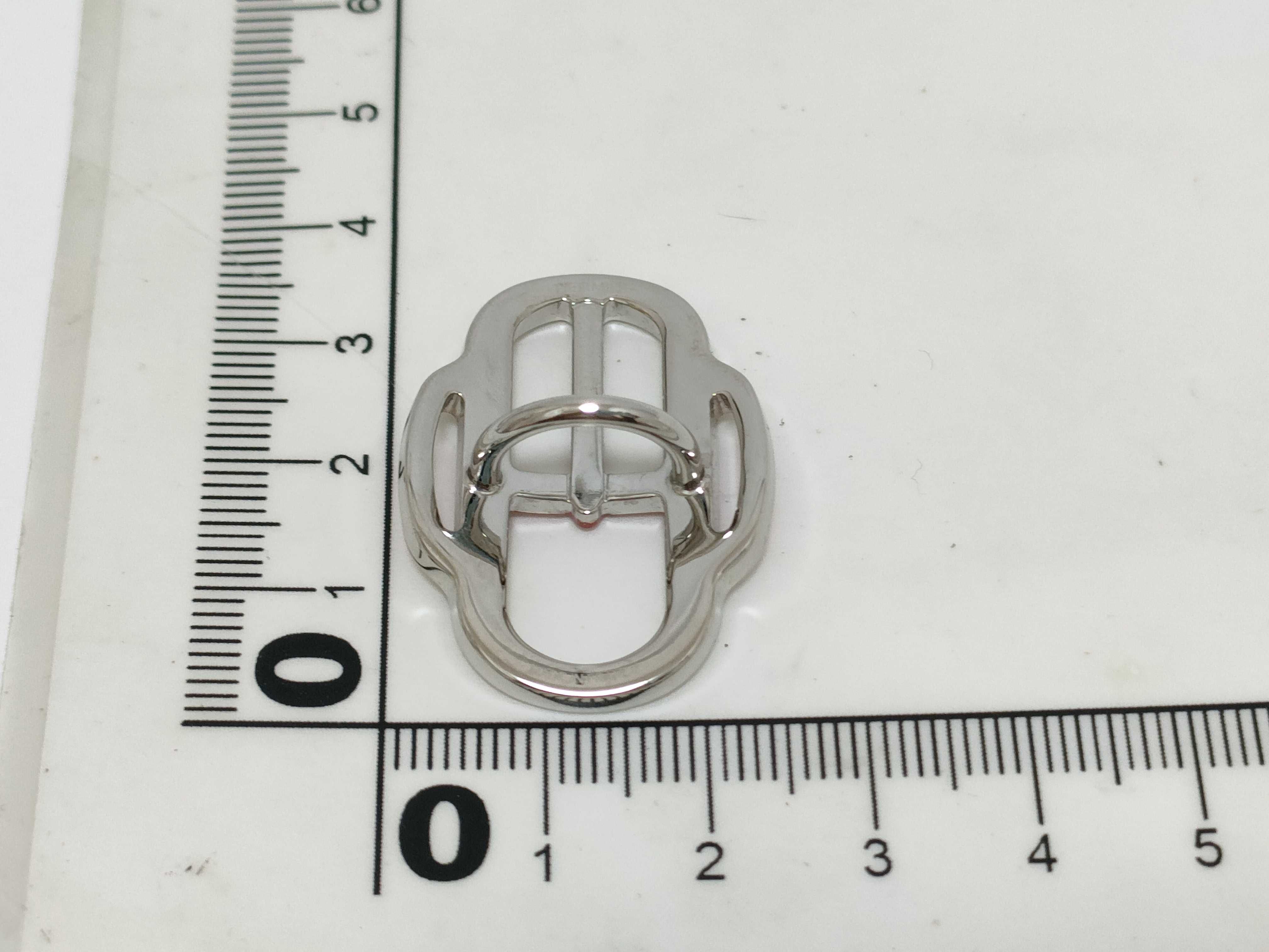 Mini Buckle Twilly Ring, Red, Silver Hardware, Hermes, Unused, Other Accessories — view 2
