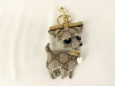 Gucciori Keychain Charm Chihuahua GG Pattern PVC Other Accessories