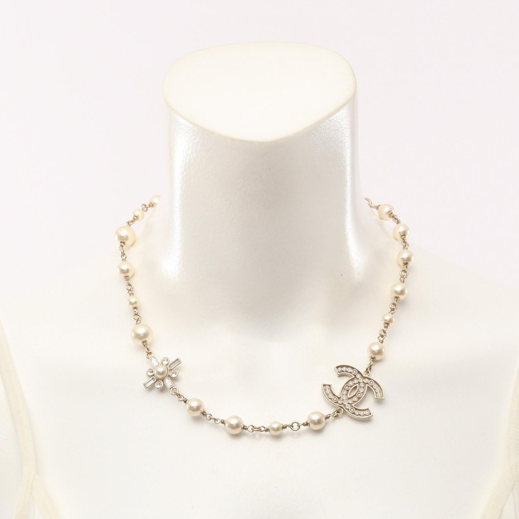 Artificial Pearl / Rhinestone, Gold — view 6